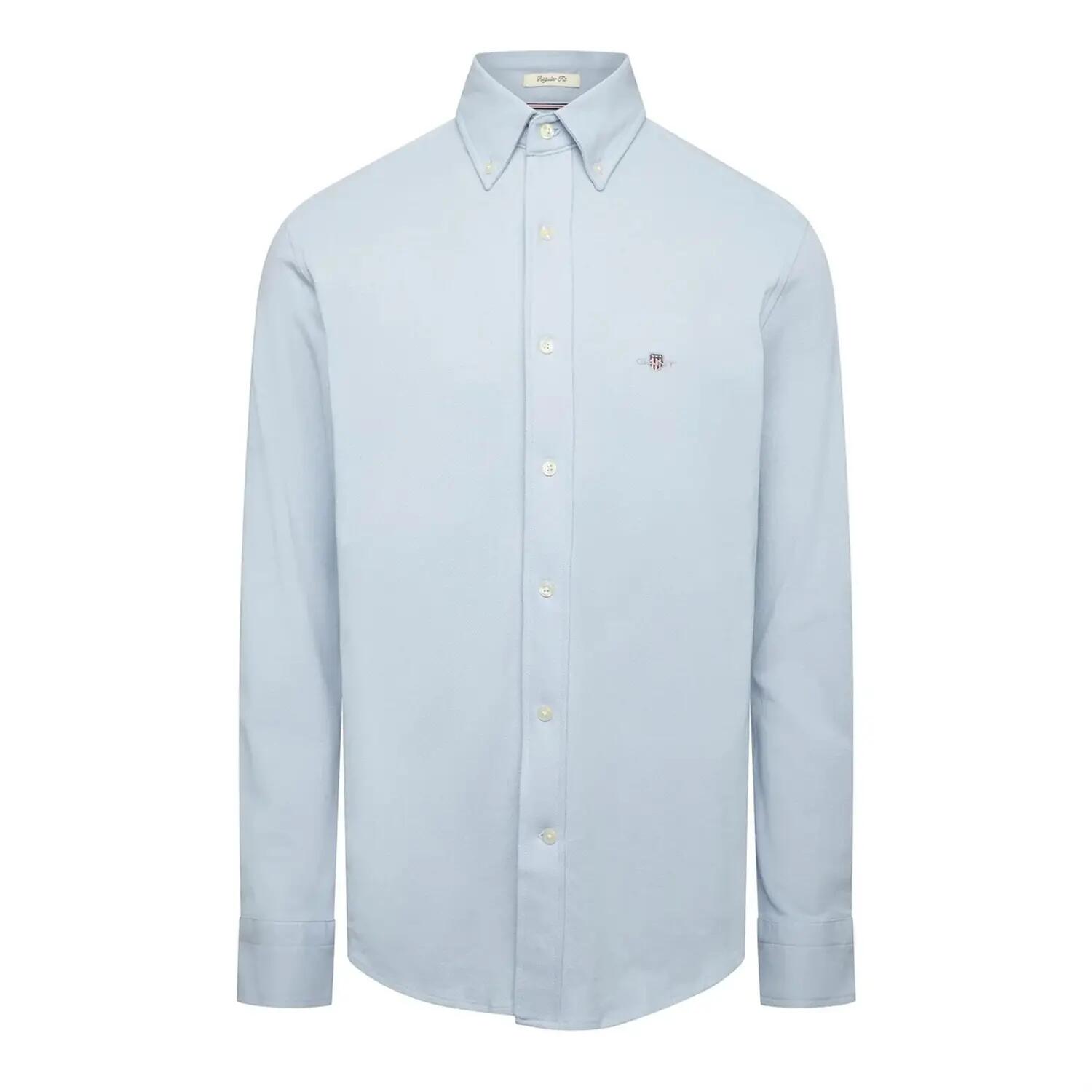Gant Mens Pique Regular Long-Sleeved Shirt