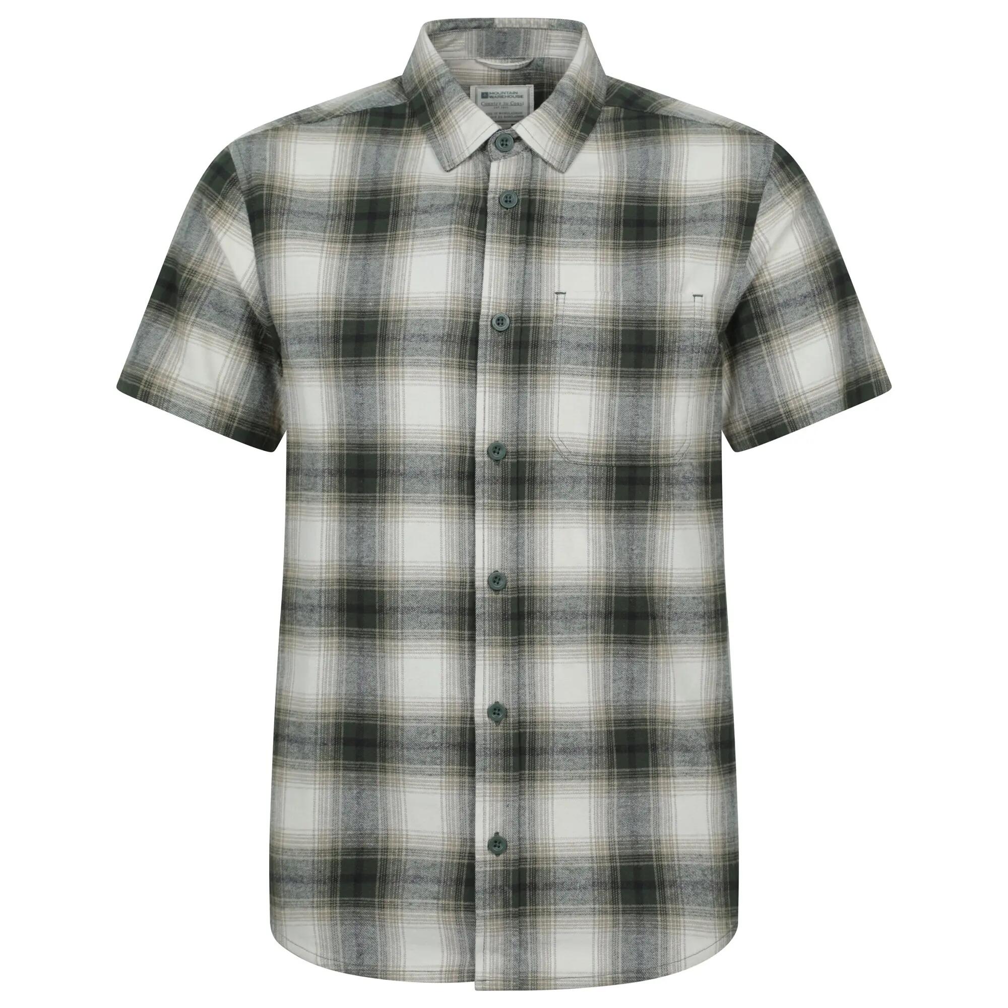 Mountain Warehouse Mens Trace Flannel Short-Sleeved Shirt