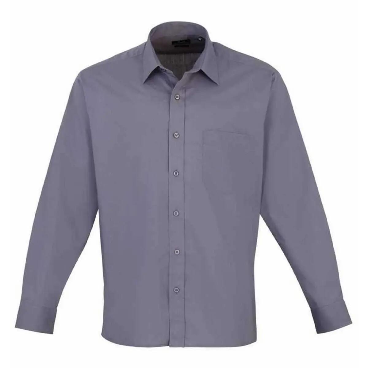 Premier Mens Poplin Long-Sleeved Shirt
