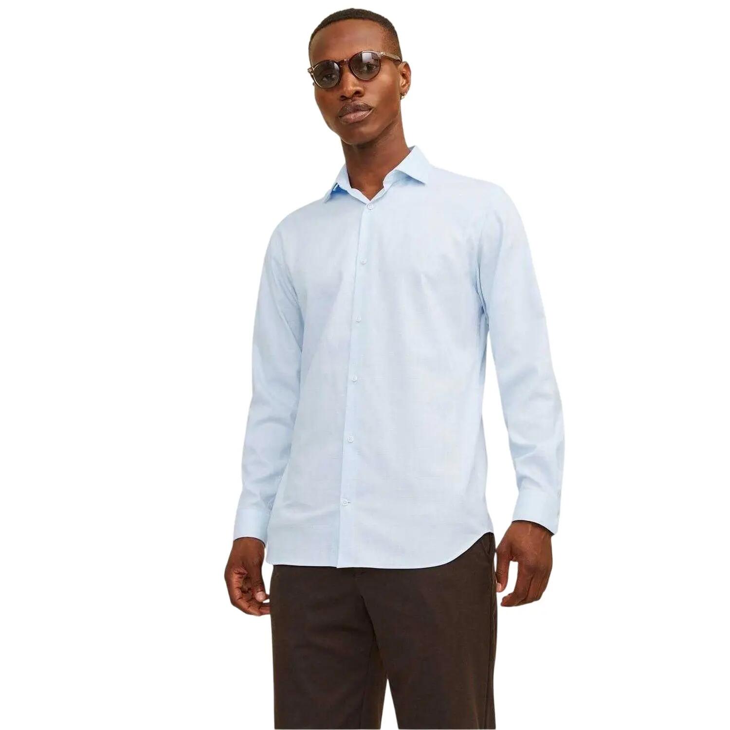 Jack And Jones Mens Parker Cuffed Long-Sleeved Formal Shirt