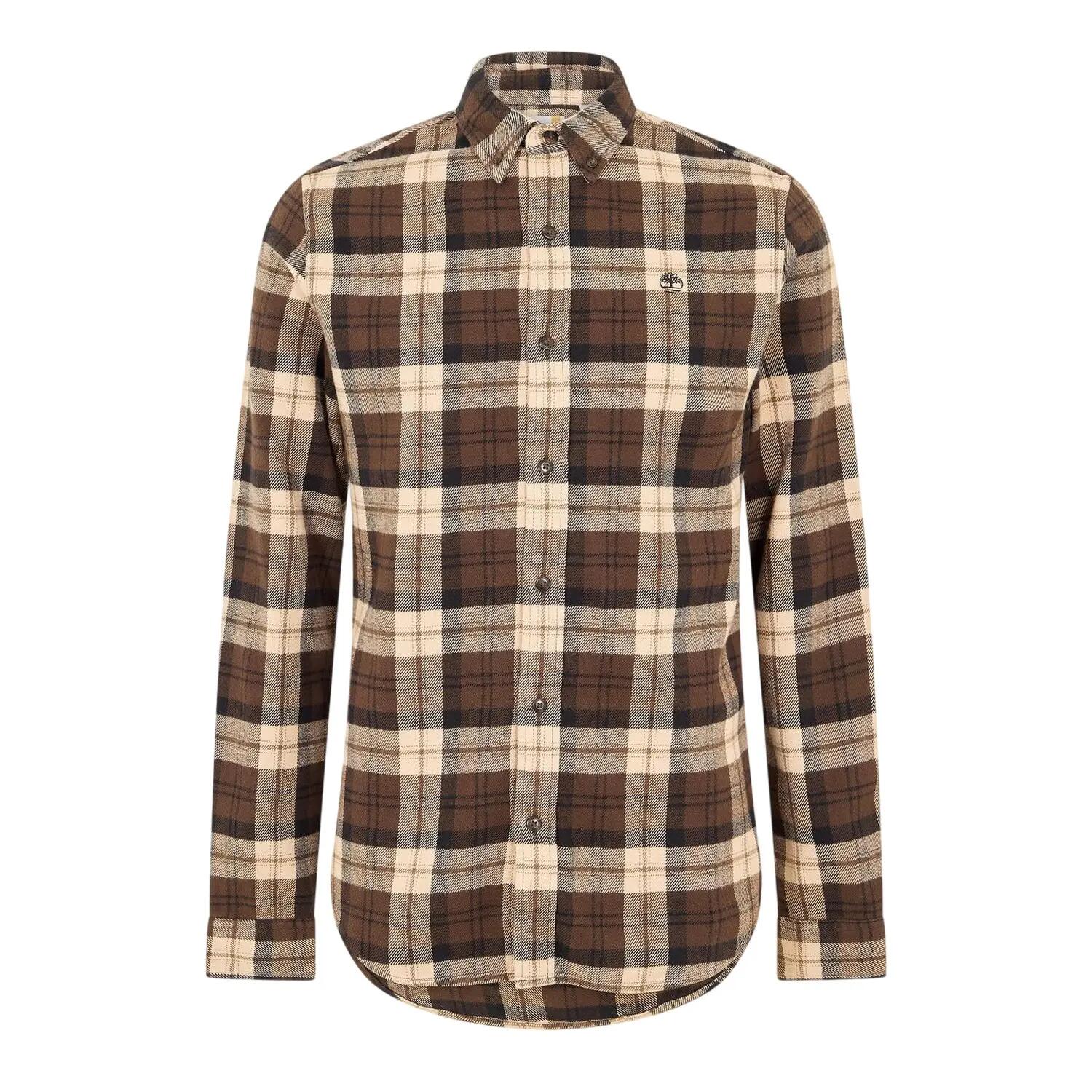 Timberland Mens Checked Casual Button-Down Shirt