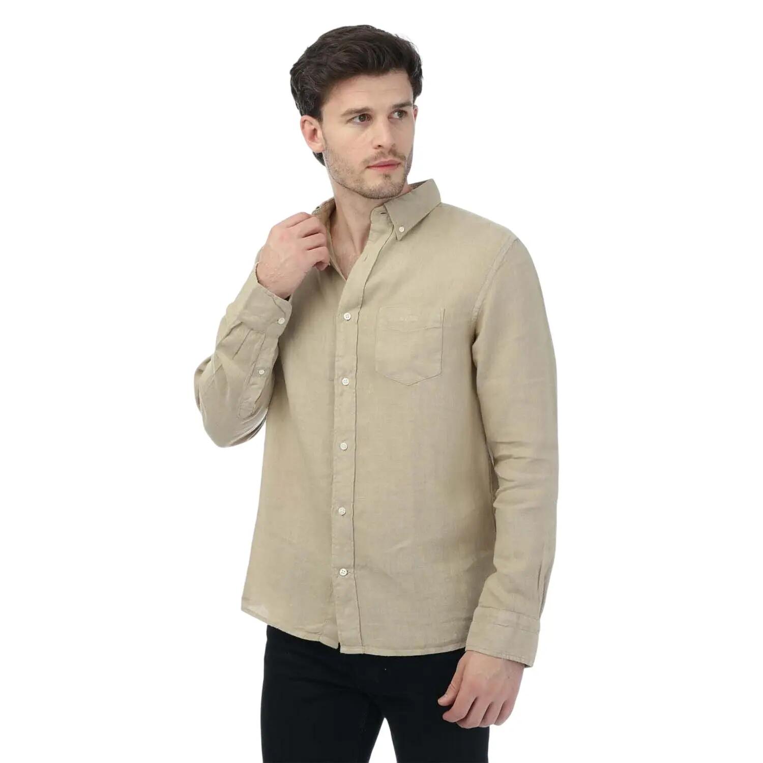 Gant Mens Linen Garment Dyed Regular Shirt