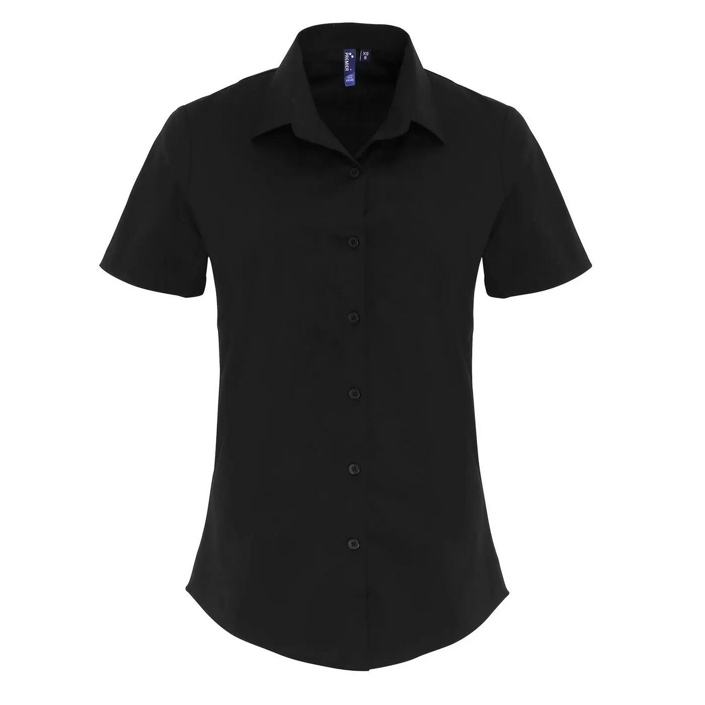 Premier Womens/Ladies Stretch Short-Sleeved Formal Shirt