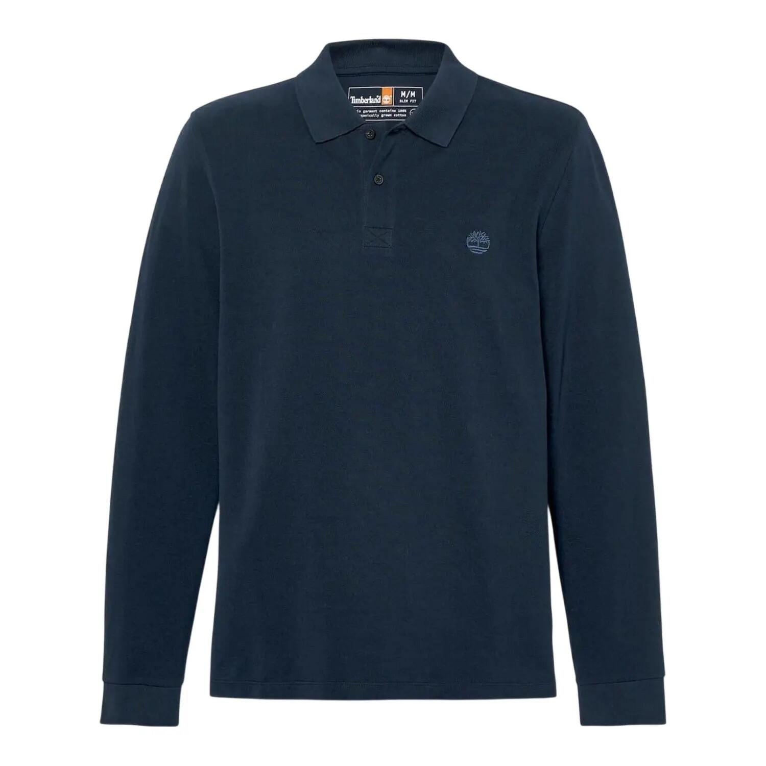 Timberland Mens Ribbed Regular Long-Sleeved Polo Shirt