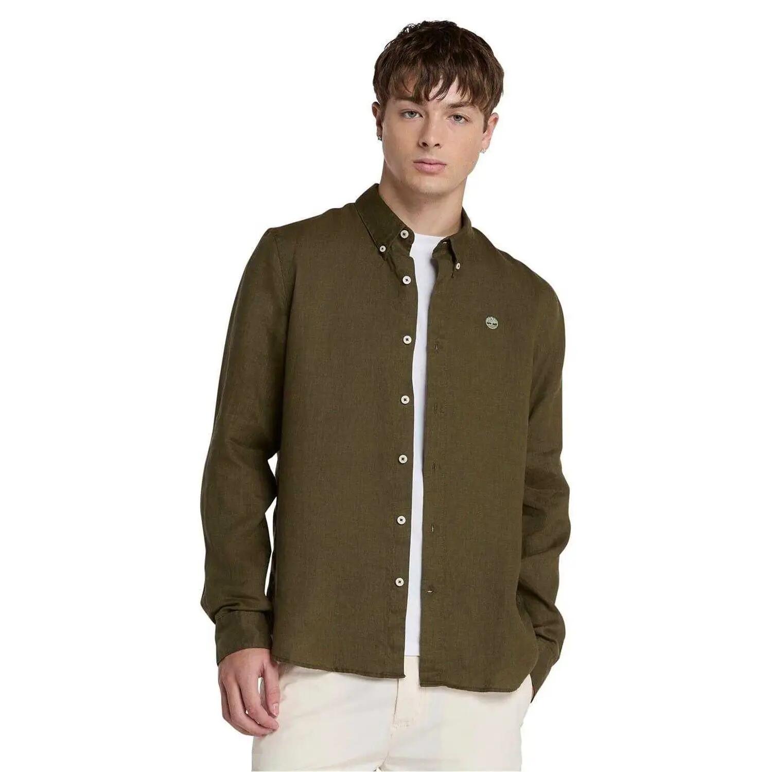 Timberland Mens Linen Relaxed Fit Shirt