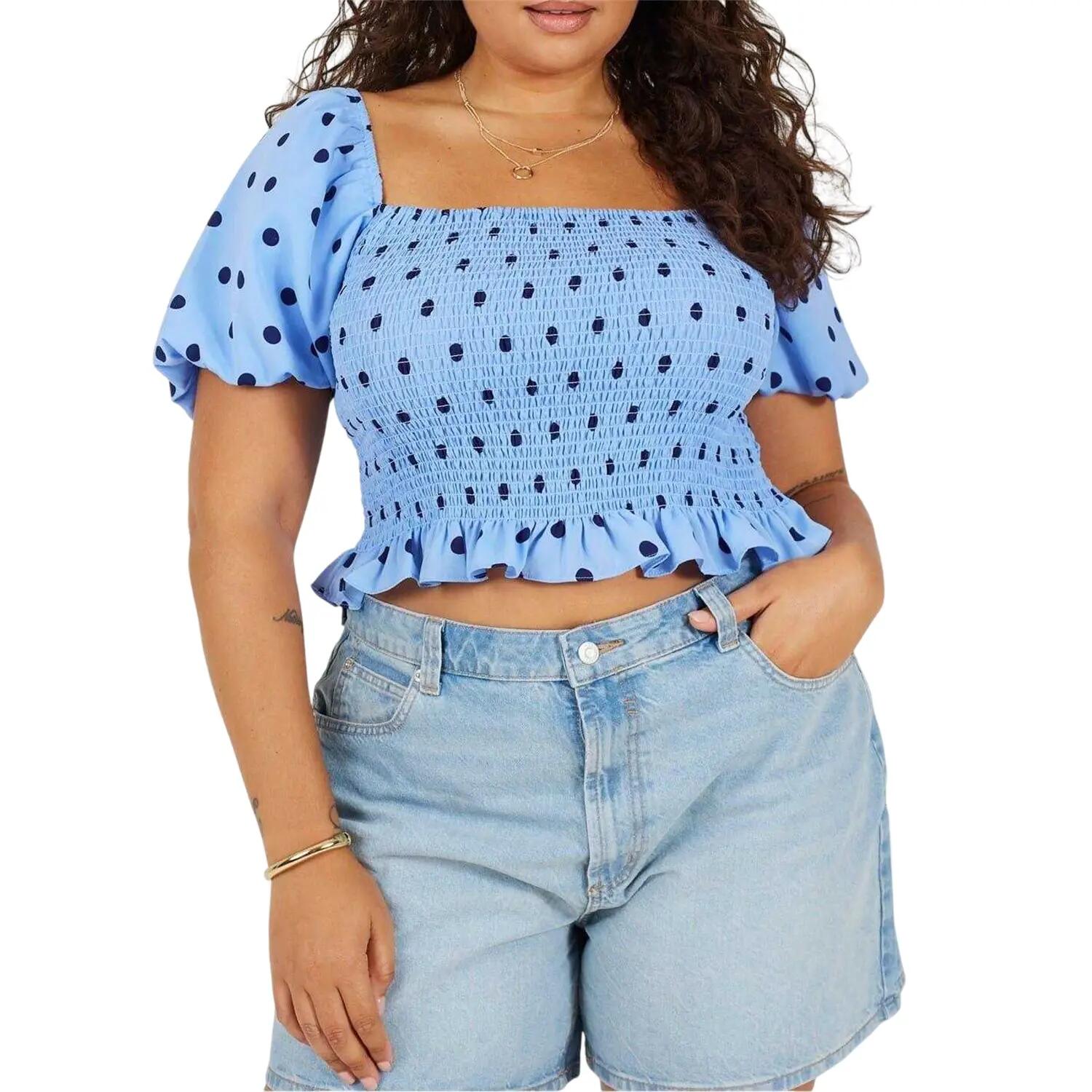 Brave Soul Womens/Ladies Polka Dot Puff Sleeve Blouse