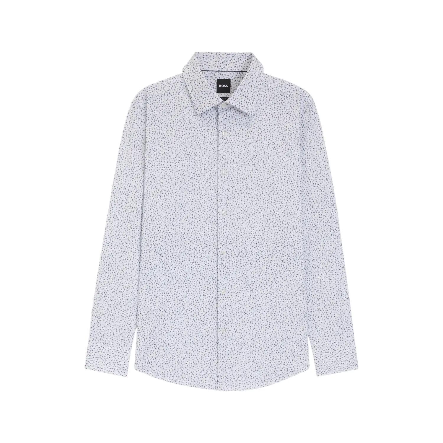 Boss Mens Micro-Dot Regular Long-Sleeved Shirt