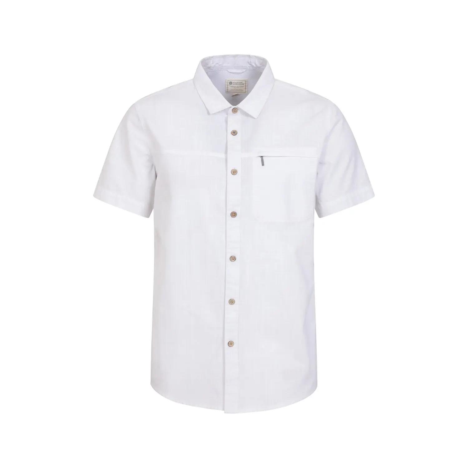 Mountain Warehouse Mens Coconut Slub Short-Sleeved Shirt