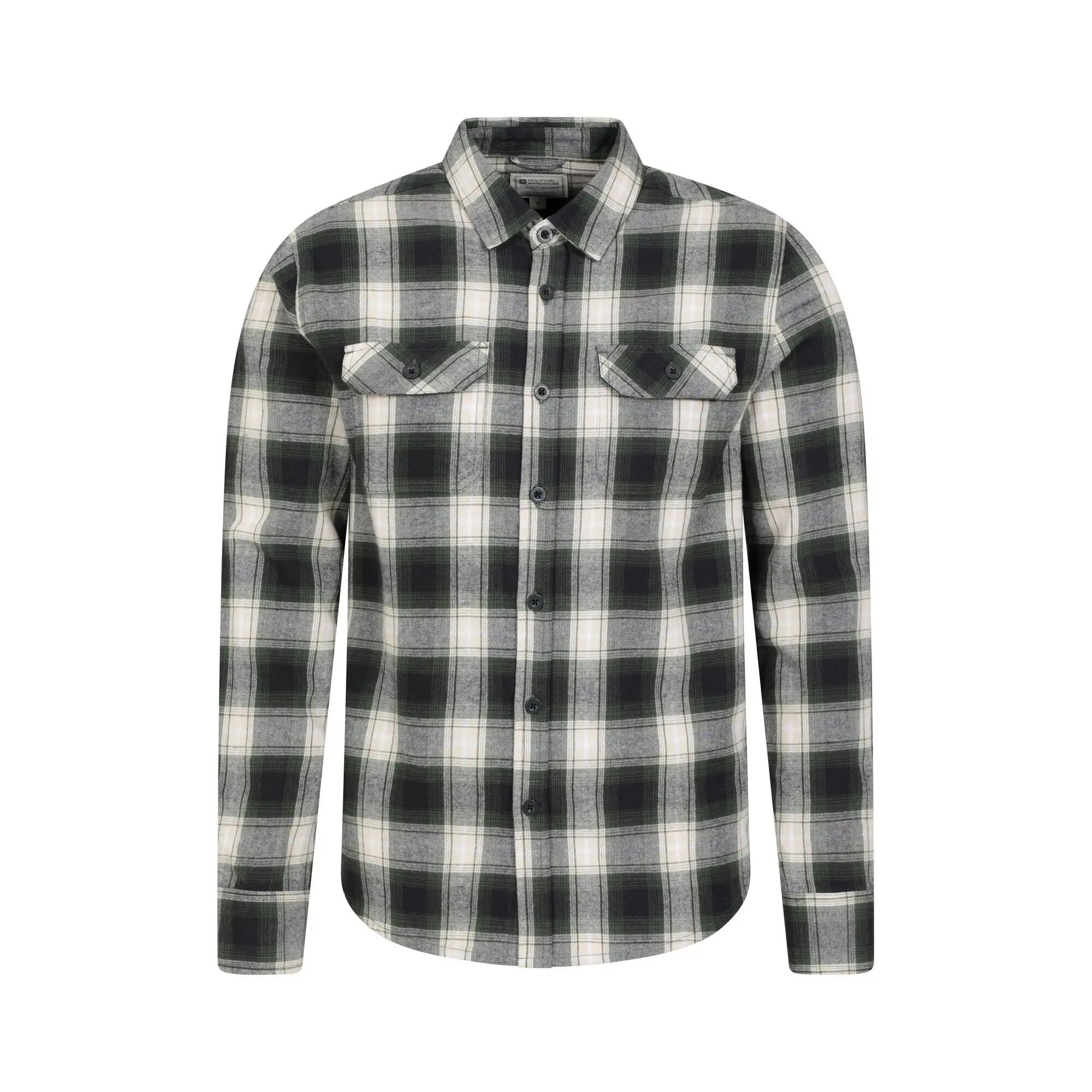 Mountain Warehouse Mens Trace Flannel Long-Sleeved Shirt