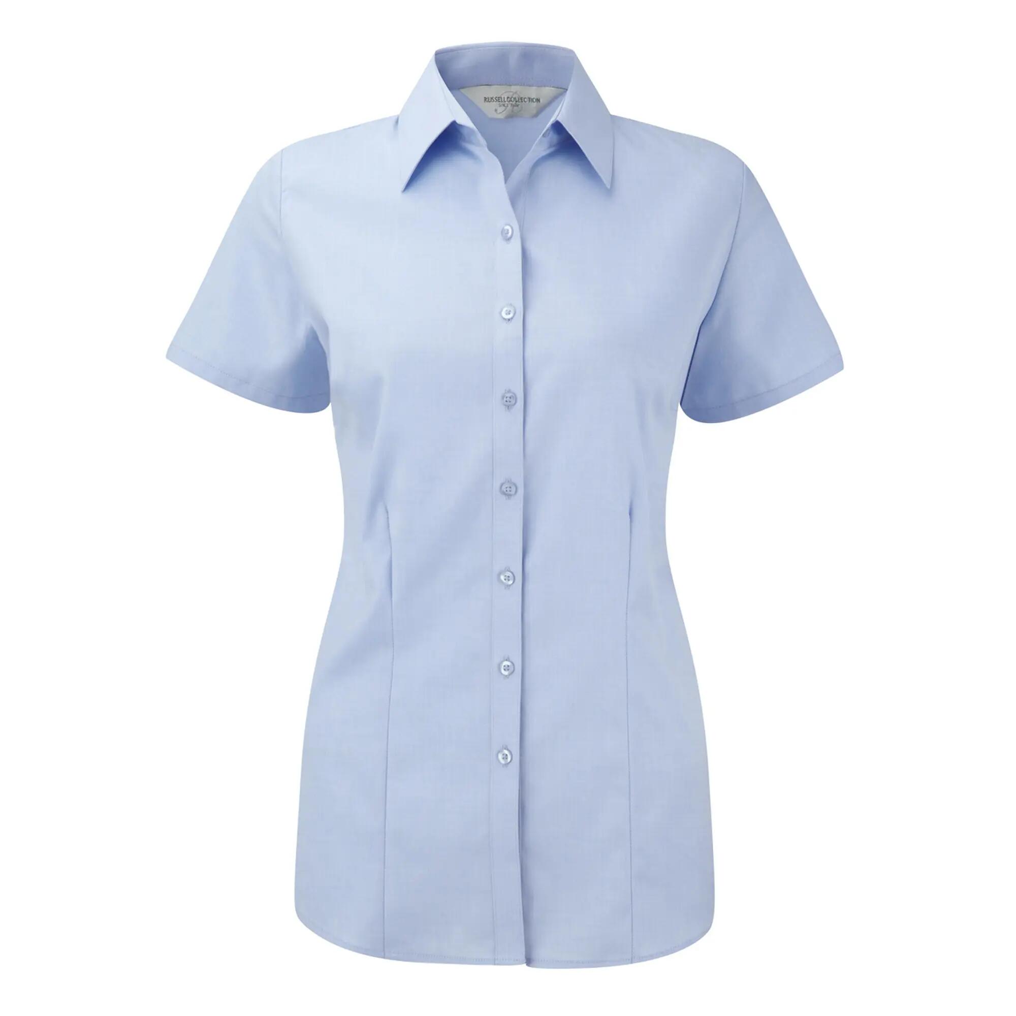 Russell Womens/ladies Herringbone Short Sleeve Work Shirt