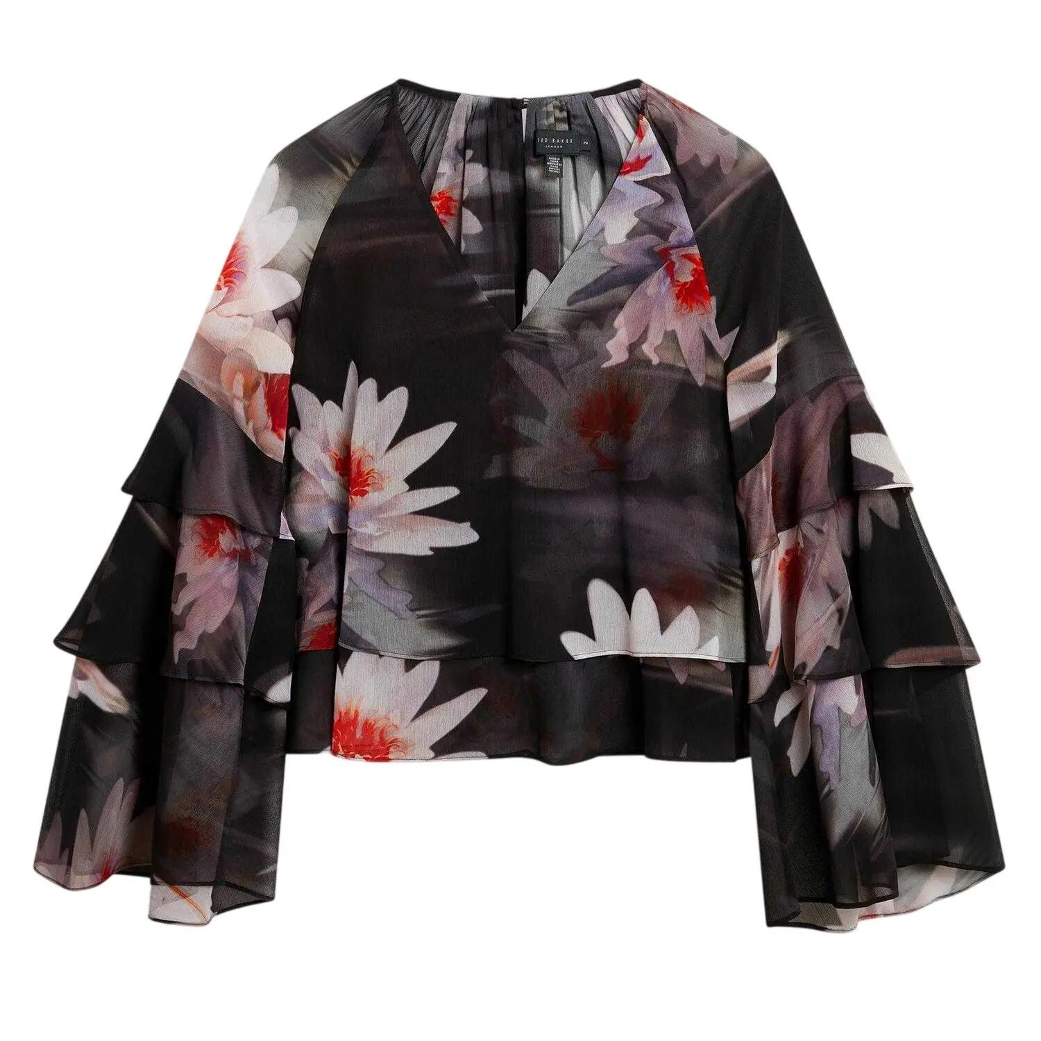 Ted Baker Womens/Ladies V Neck Loose Ruffle Blouse