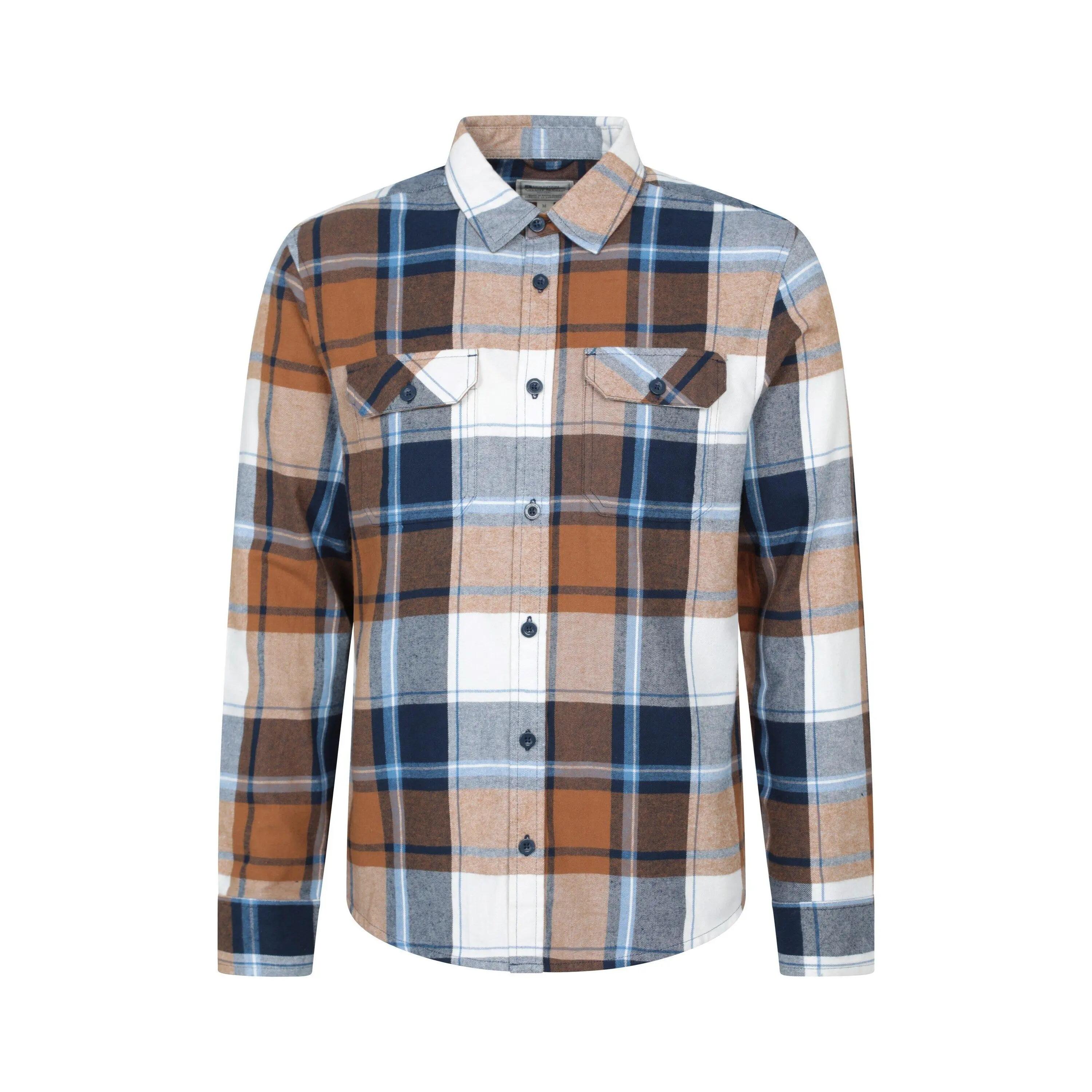 Mountain Warehouse Mens Trace Flannel Long-Sleeved Shirt