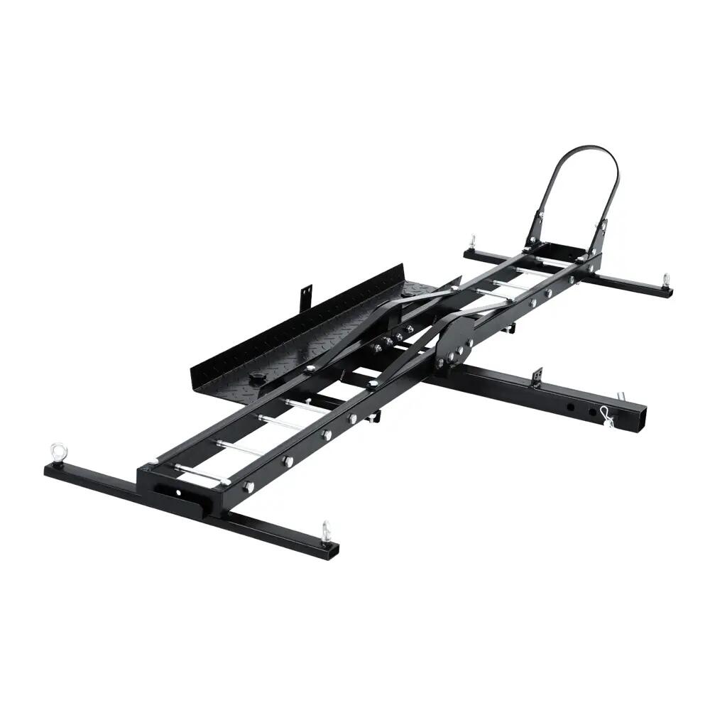 Giantz Motorcycle Motorbike Carrier Rack Arm Dirt Bike Ramp 2"Towbar Steel Black
