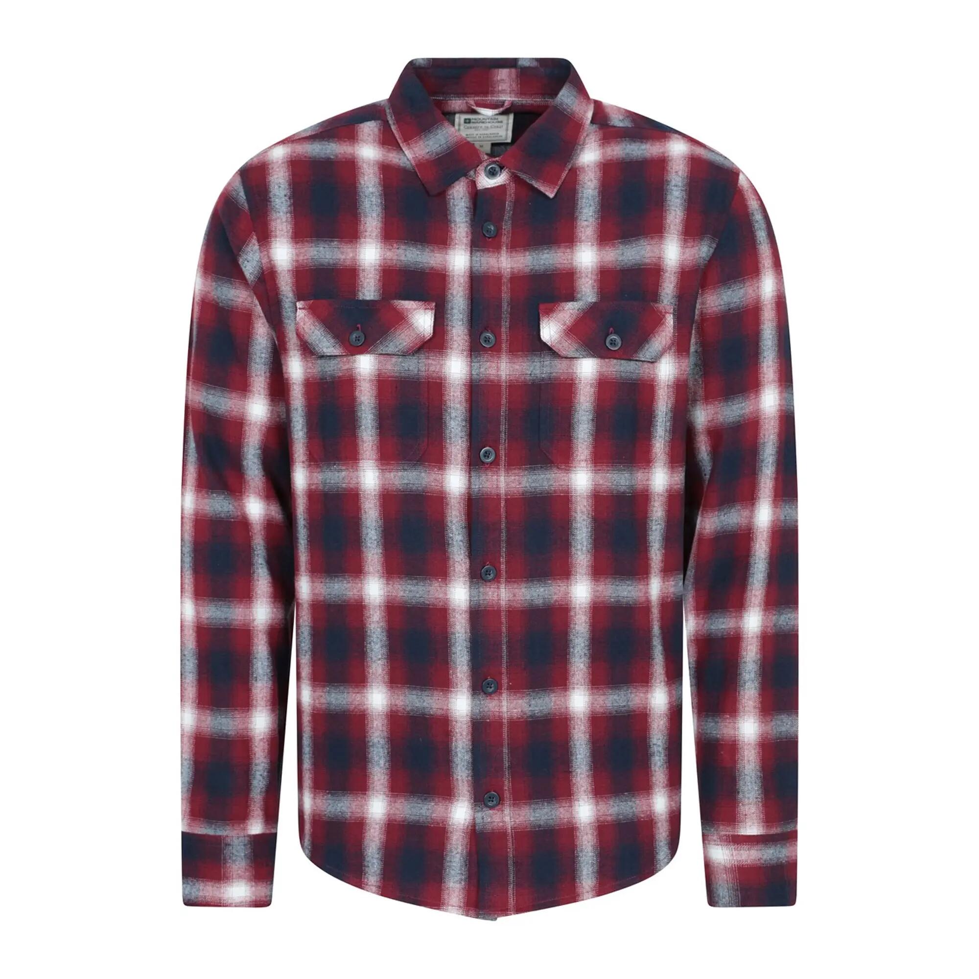 Mountain Warehouse Mens Trace Flannel Long-Sleeved Shirt