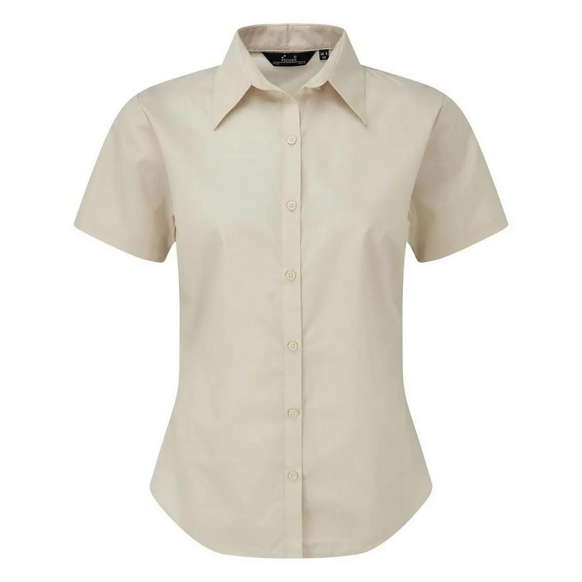 Premier Short Sleeve Poplin Blouse / Plain Work Shirt