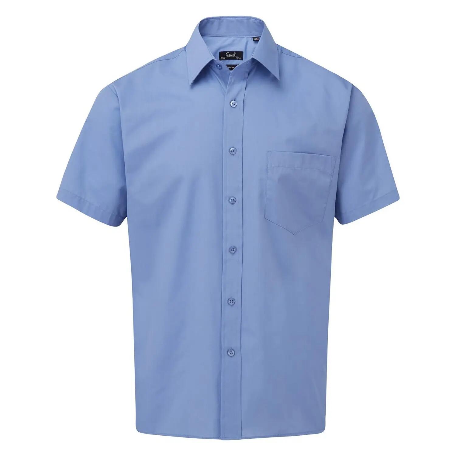 Premier Mens Short Sleeve Poplin Shirt