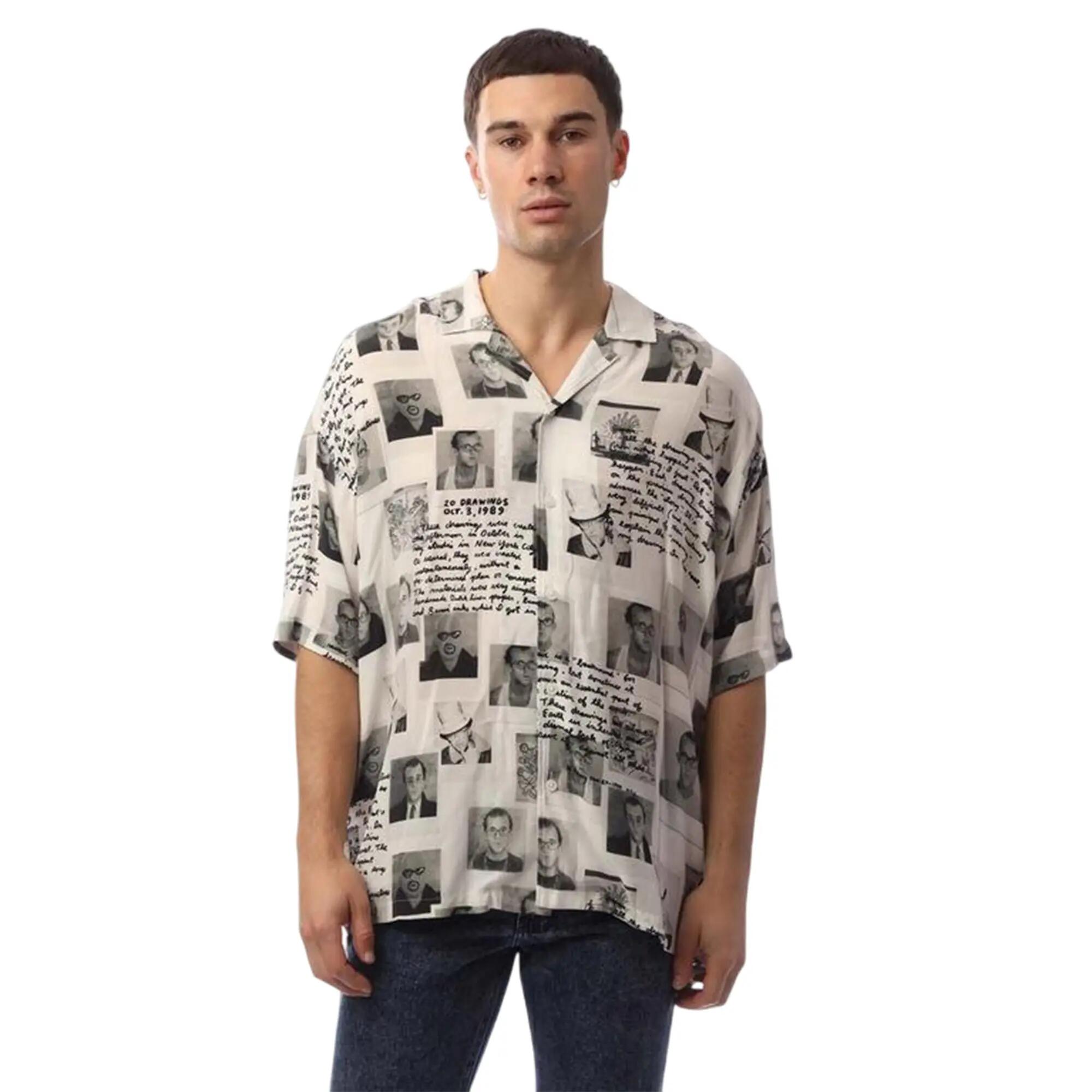 Boss Mens Photograph Relaxed Fit Short-Sleeved Shirt