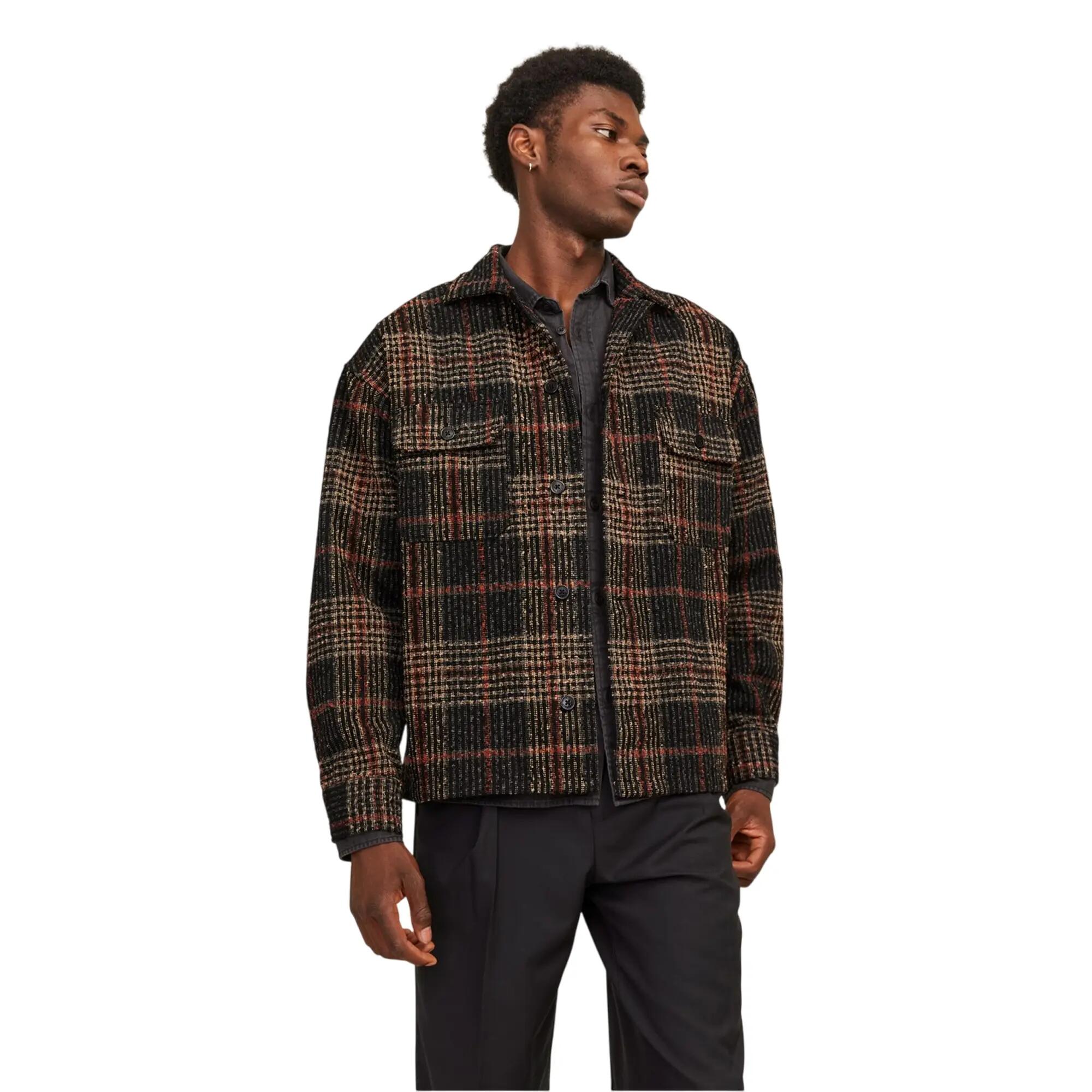 Jack And Jones Mens Bouclé Regular Long-Sleeved Shirt