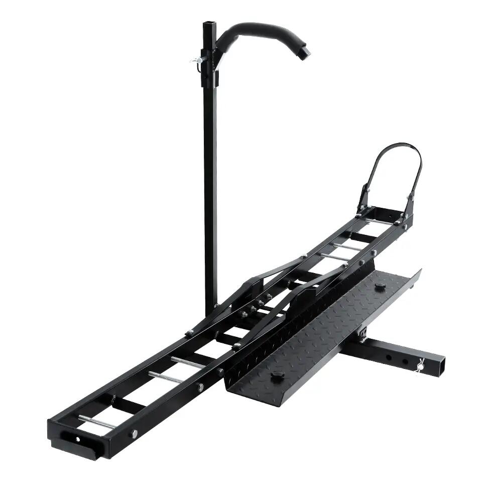 Giantz Motorcycle Motorbike Carrier Rack Ramp 2"Towbar Adjustable Height Black,G