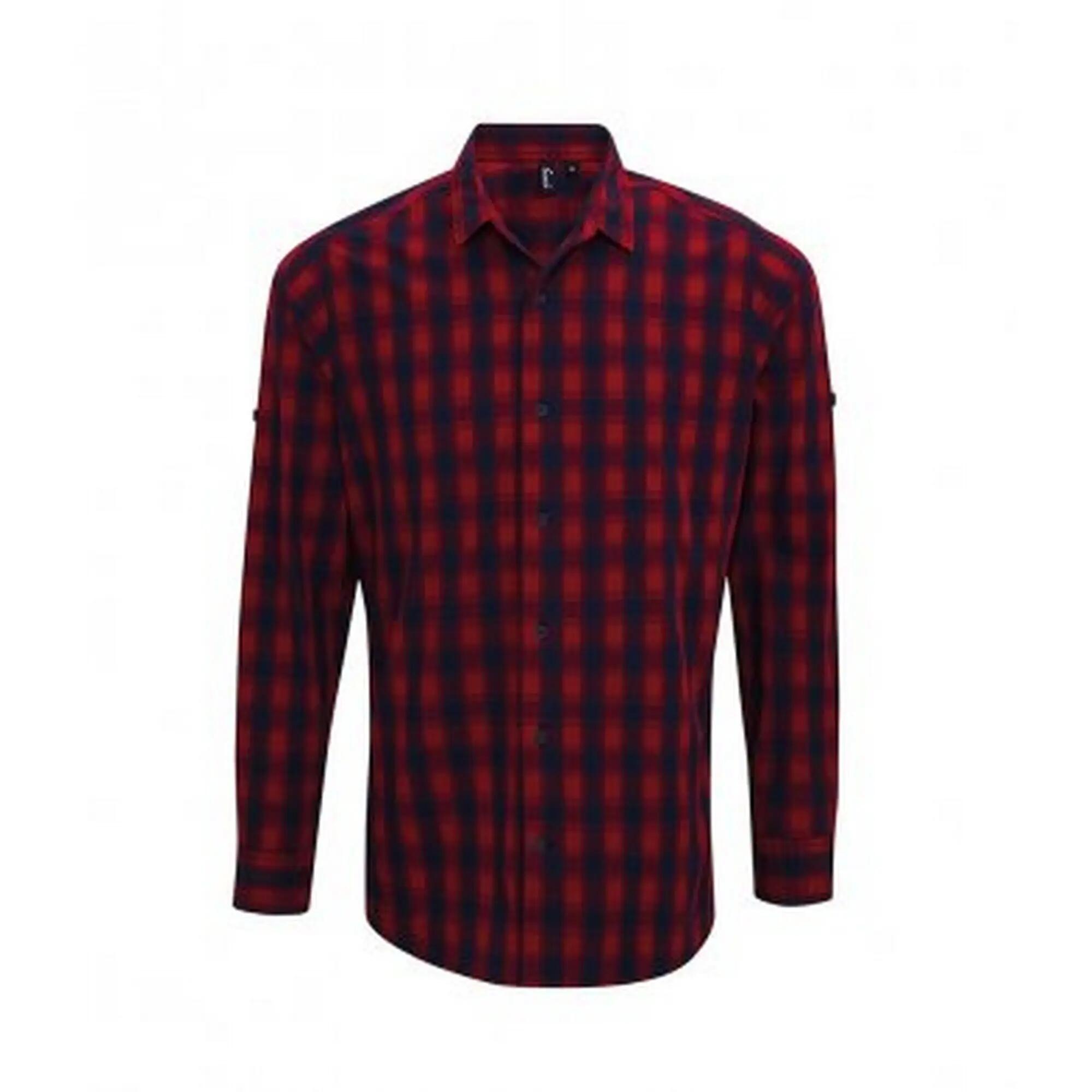 Premier Mens Mulligan Check Long Sleeve Shirt