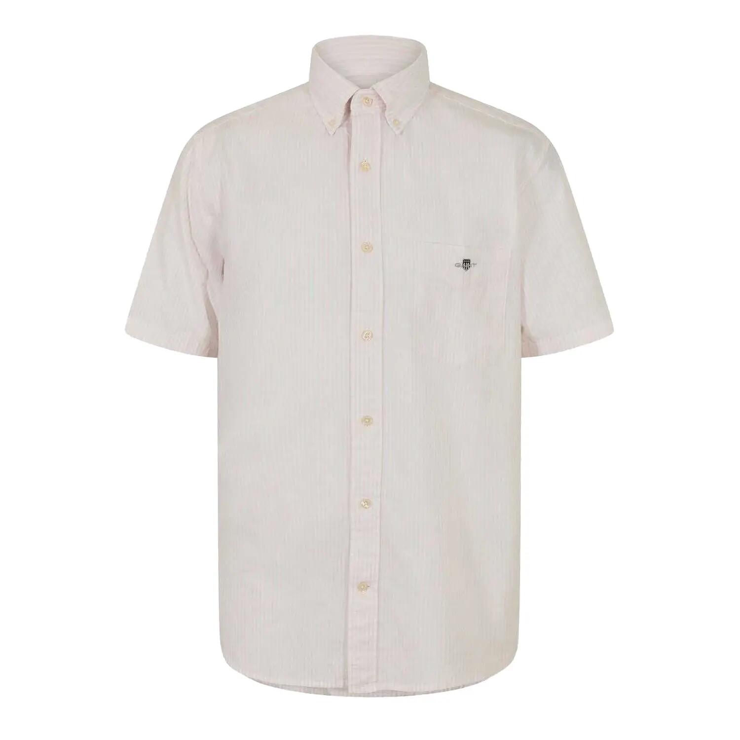 Gant Mens Stripe Short-Sleeved Button-Down Shirt