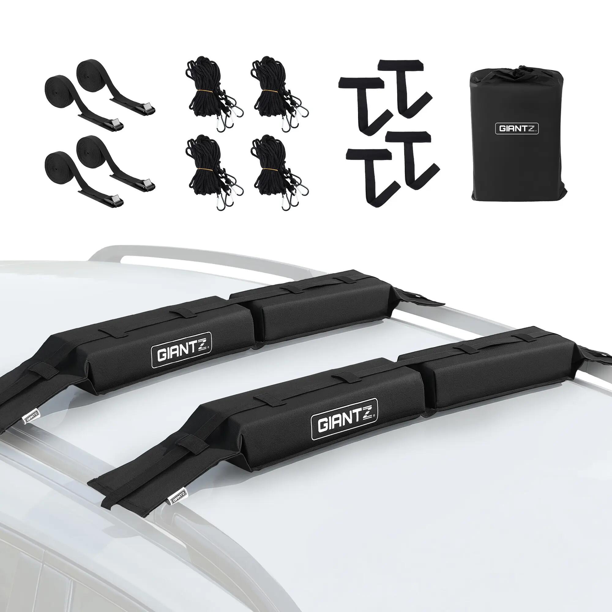 GIANTZ Kayak Roof Rack for Car, Universal Soft Roof Rack Pads for Surfboard SUP