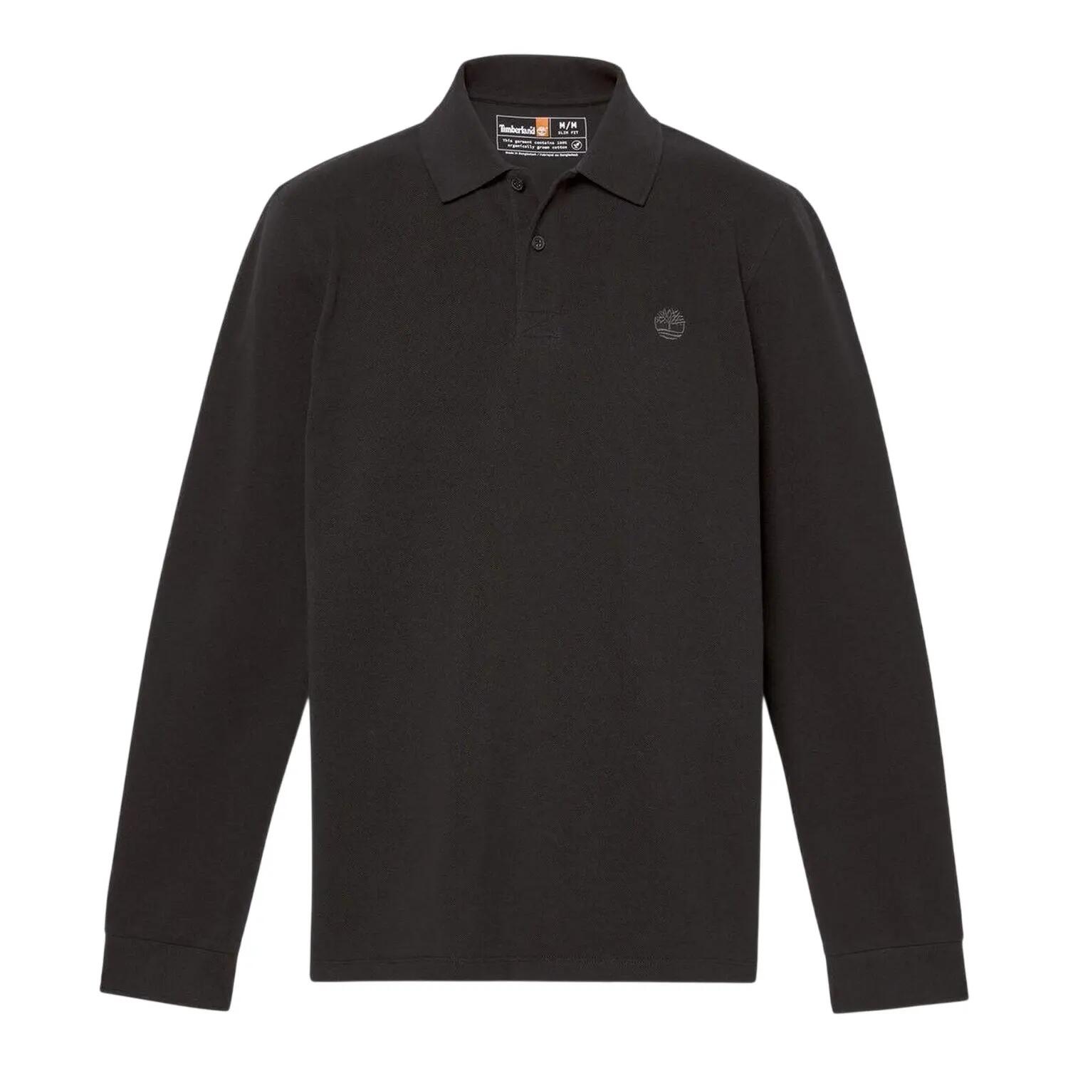 Timberland Mens Ribbed Regular Long-Sleeved Polo Shirt