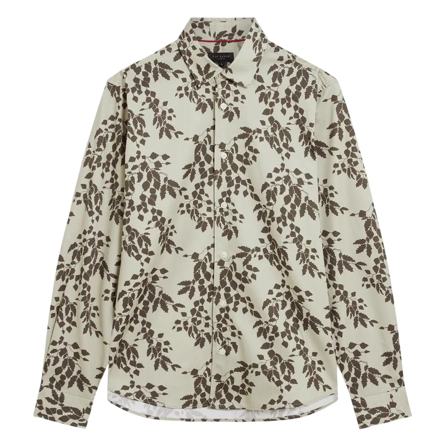 Ted Baker Mens Foliage Print Long-Sleeved Shirt
