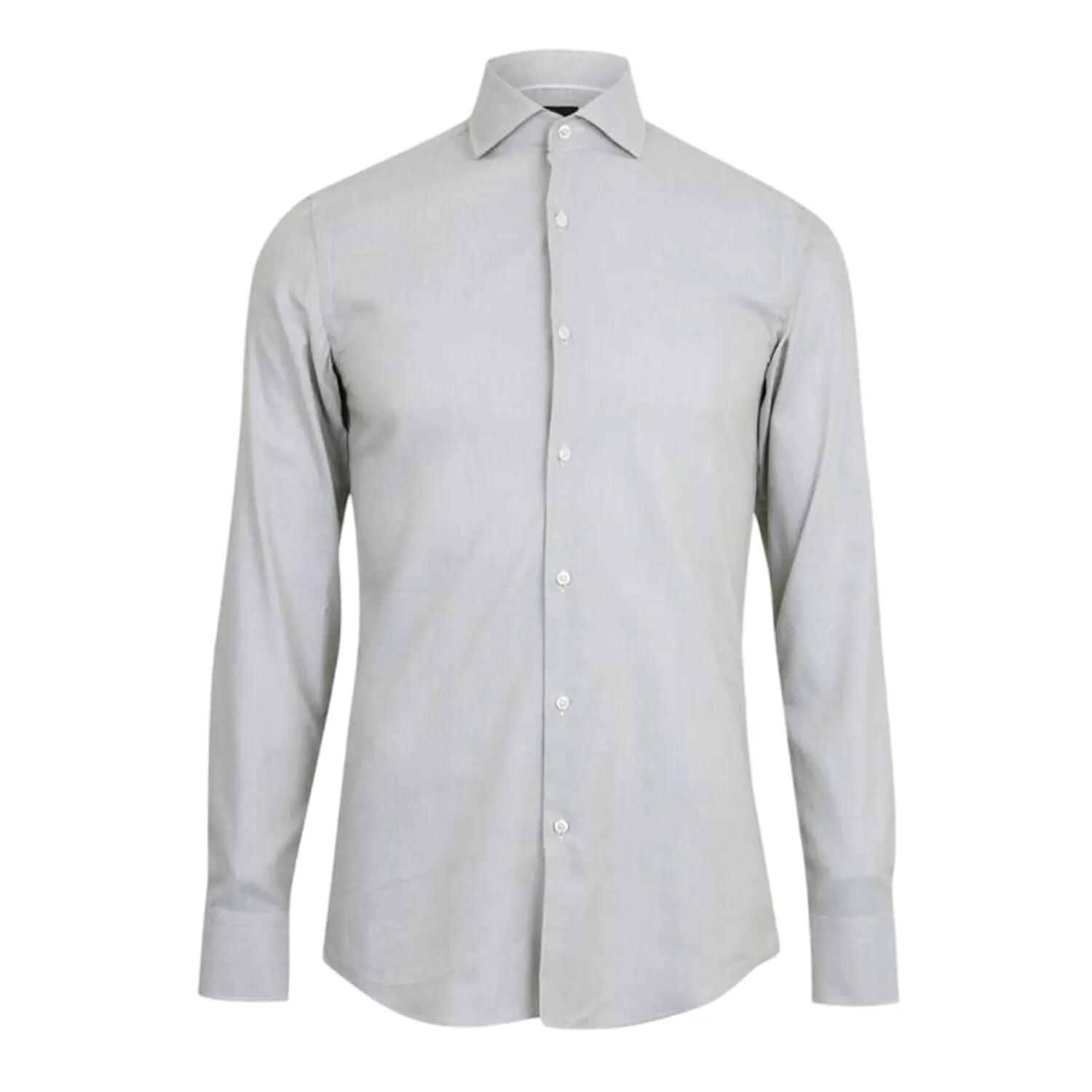 Boss Mens Spread Collar Long-Sleeved Shirt