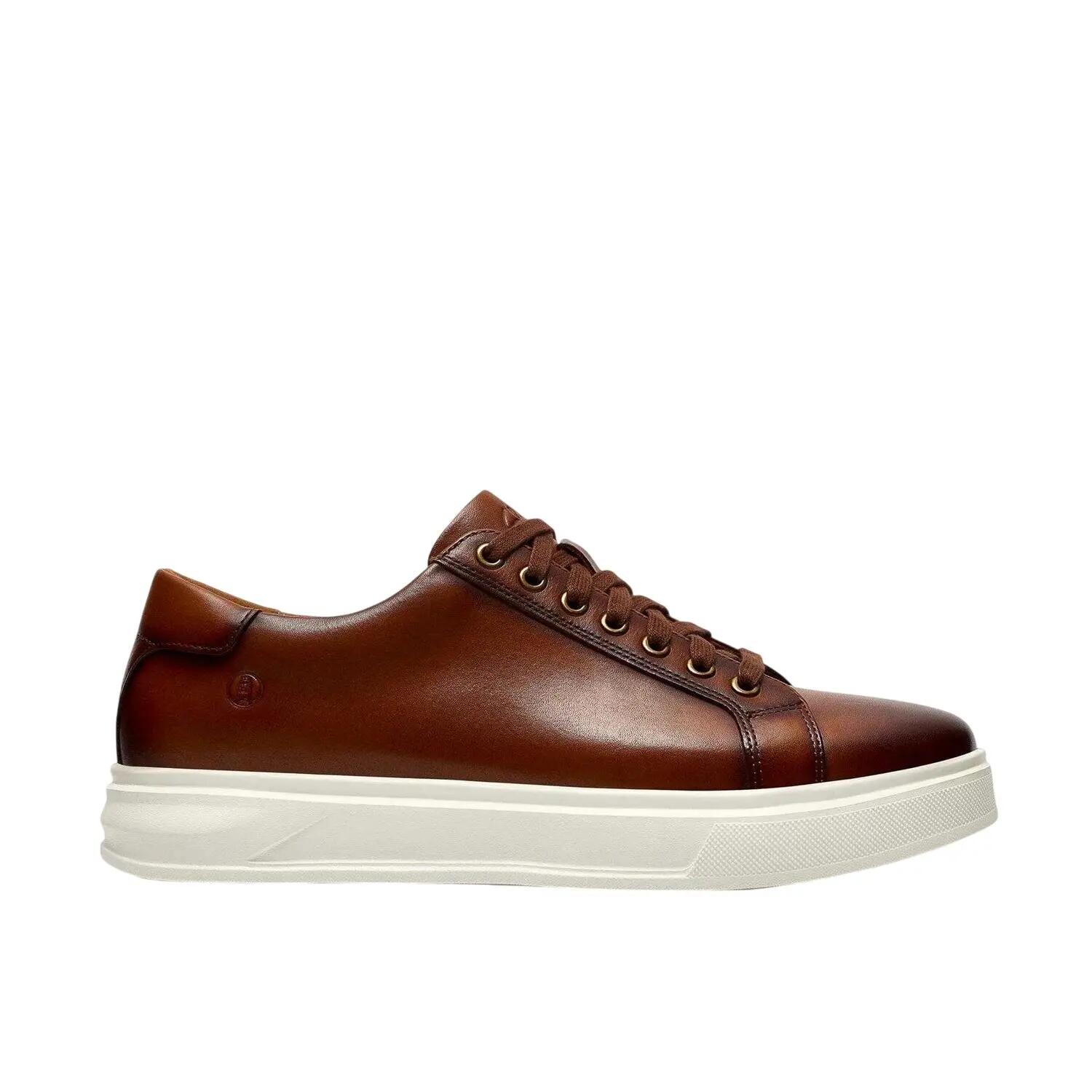 Clarks Mens Goswell Leather Low Cut Trainers