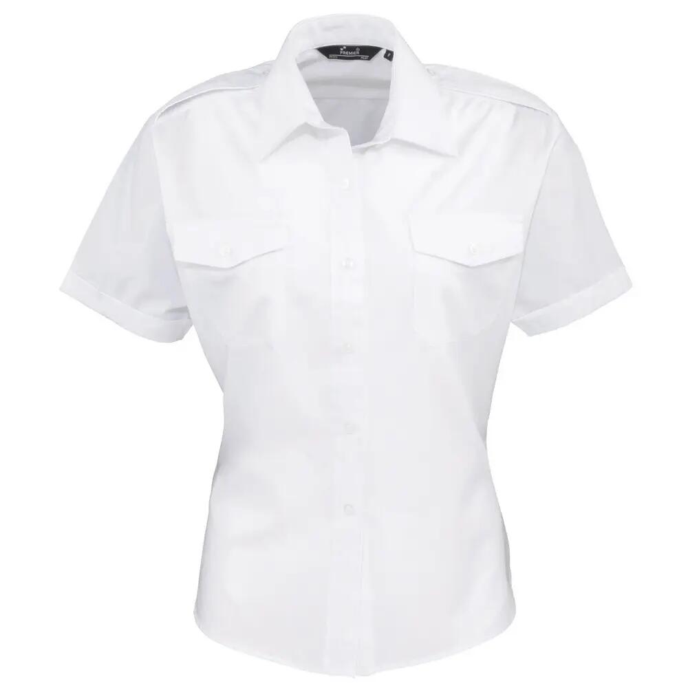Premier Womens/Ladies Short-Sleeved Pilot Shirt