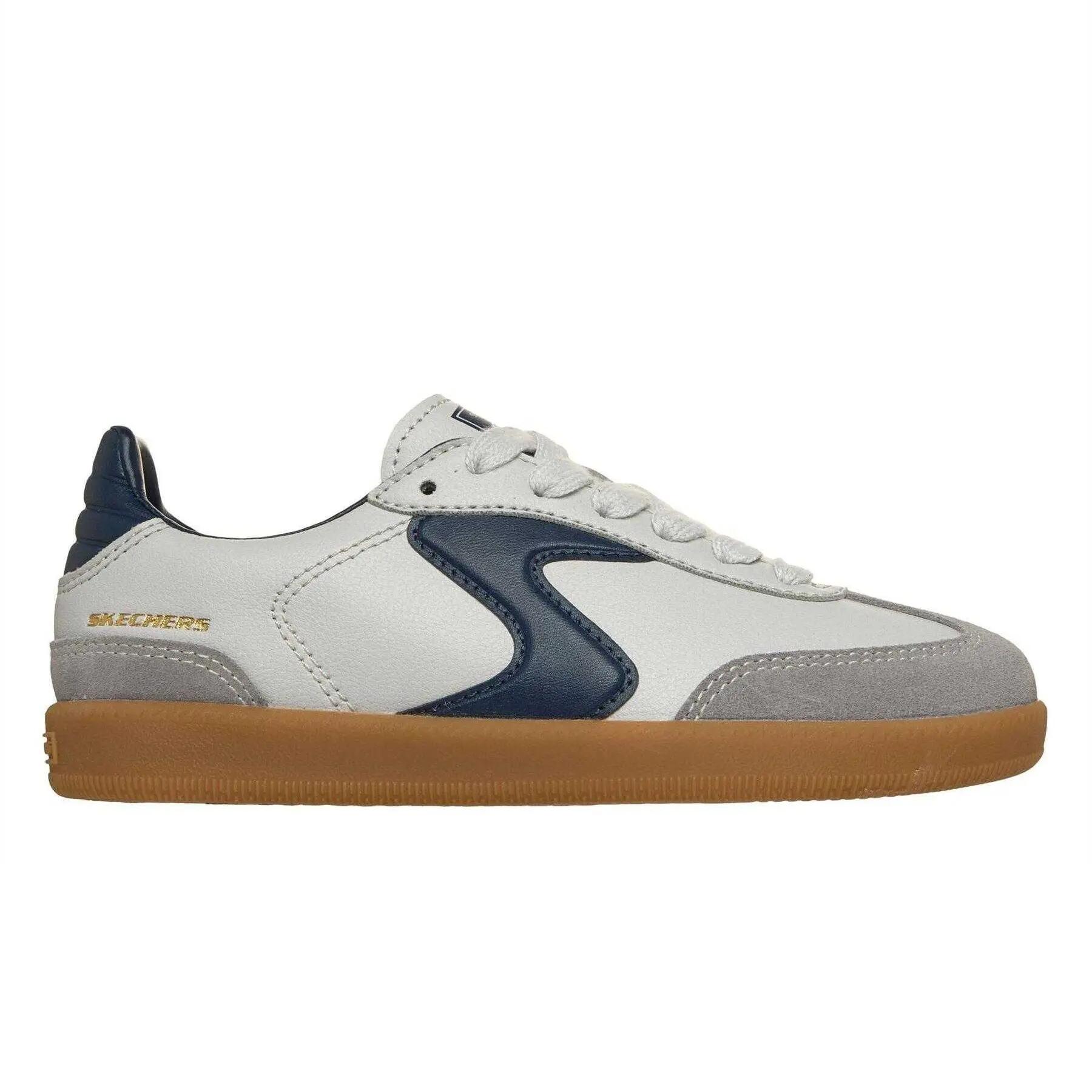 Skechers Boys Hotshot Varsity Leather Trainers