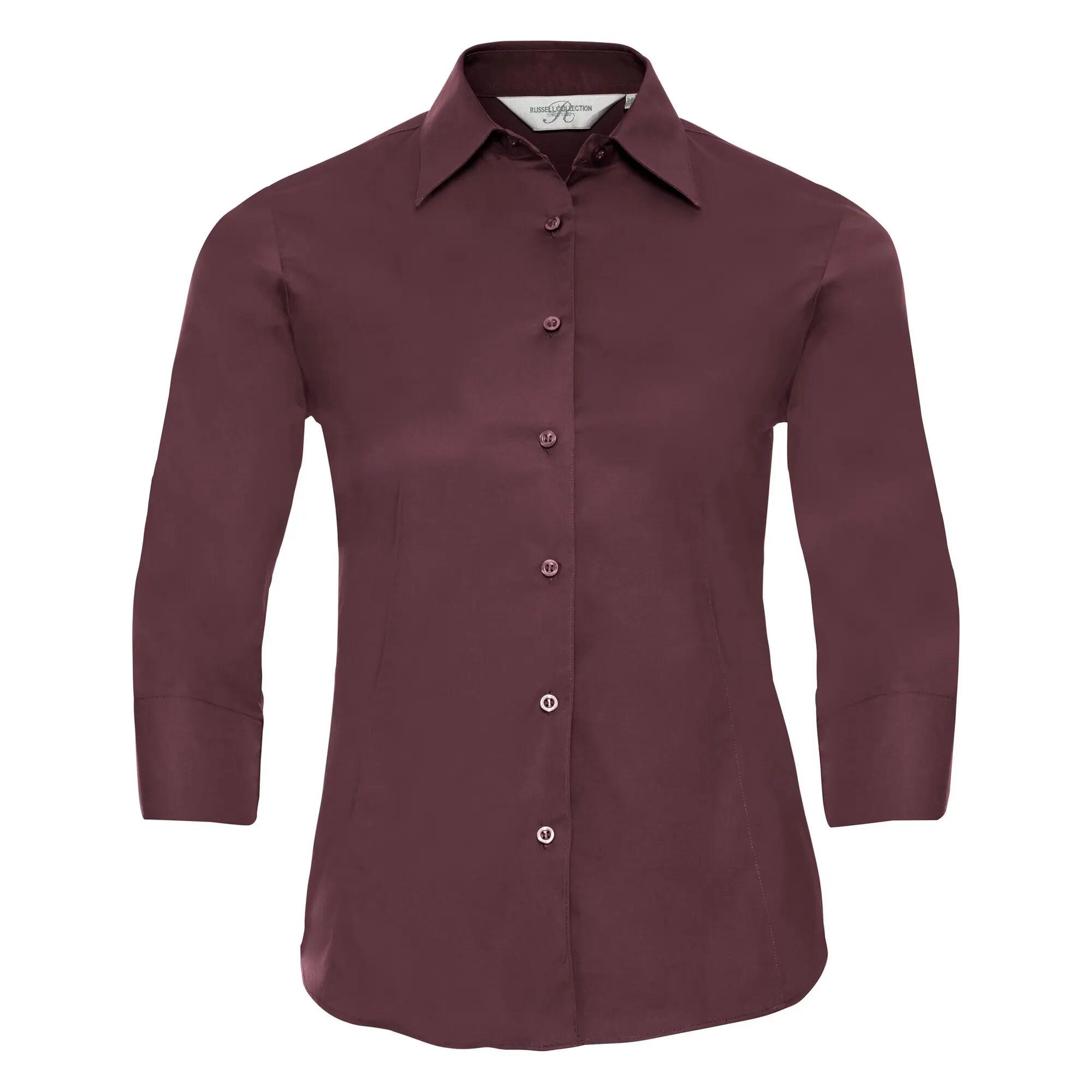 Russell Collection Ladies/Womens 3/4 Sleeve Easy Care Fitted Shirt