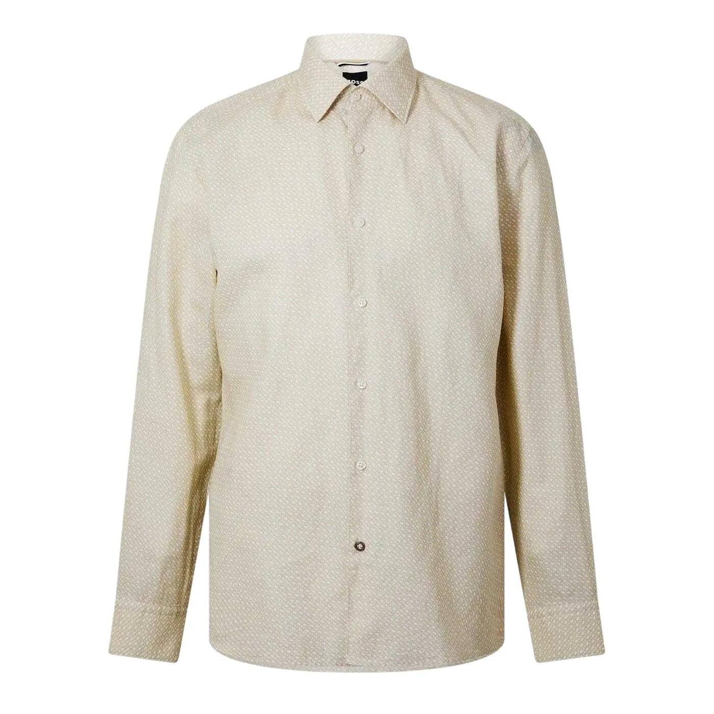 Boss Mens Geometric Pattern Regular Shirt