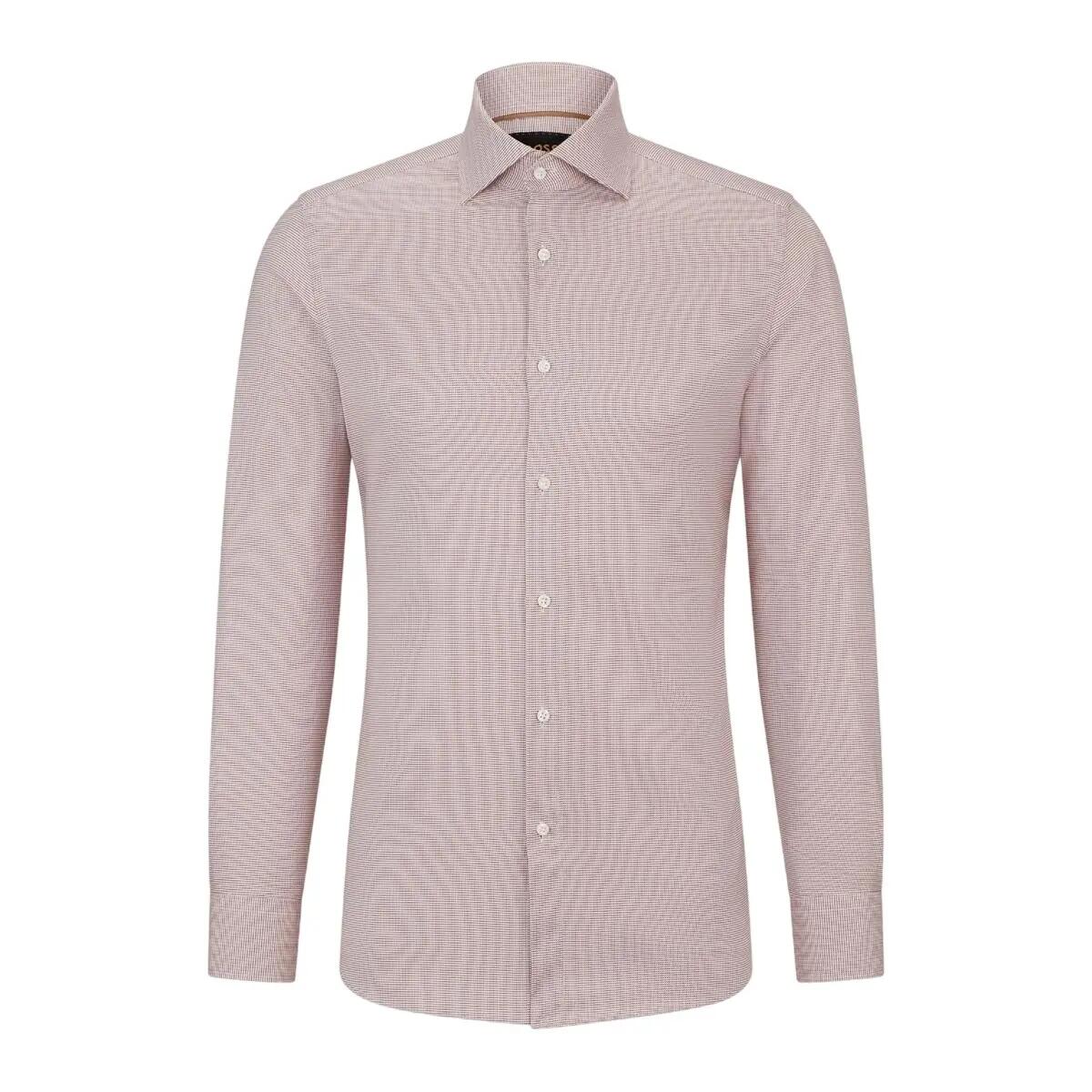 Boss Mens Plain Regular Long-Sleeved Shirt