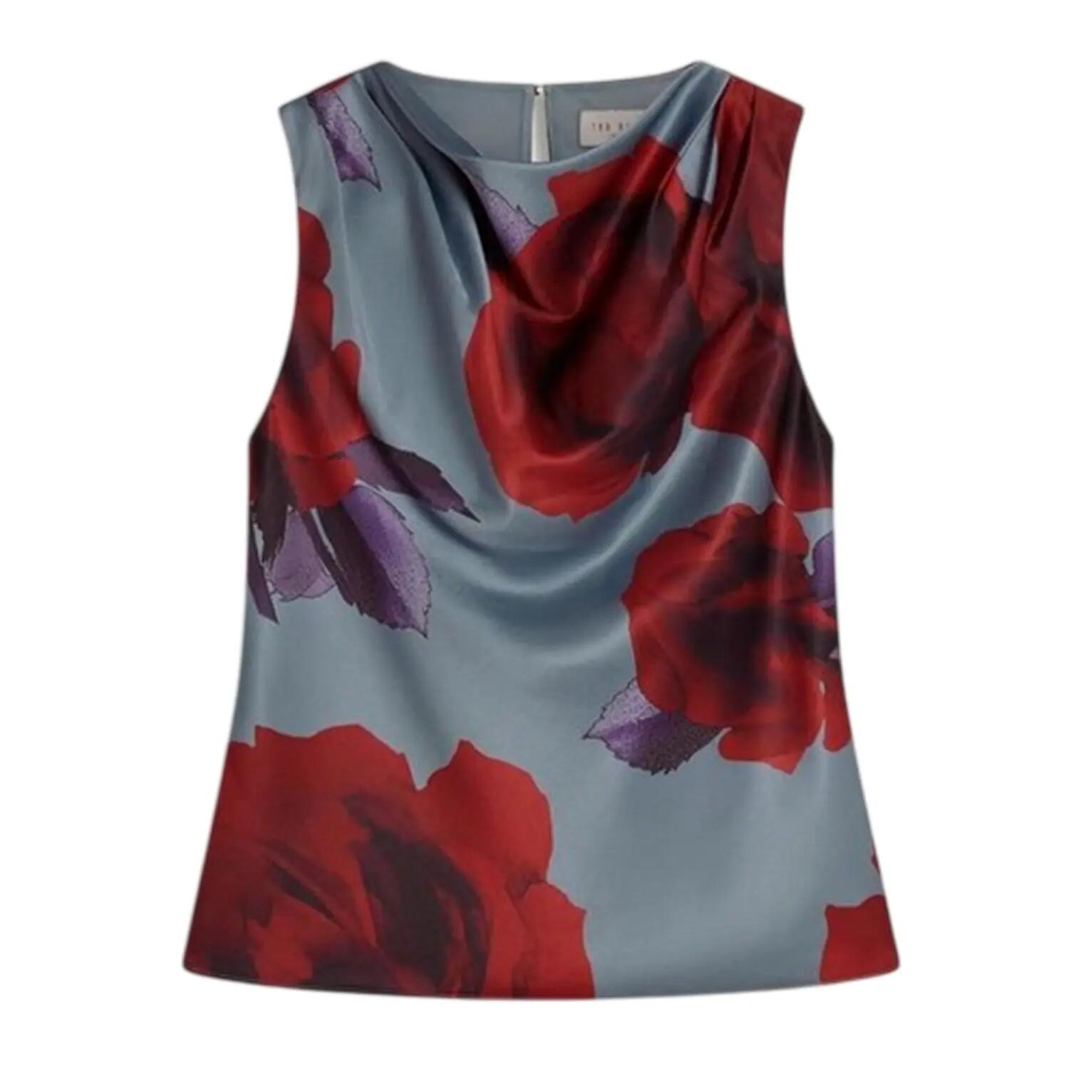 Ted Baker Womens/Ladies Floral Cowl Neck Sleeveless Shell Blouse
