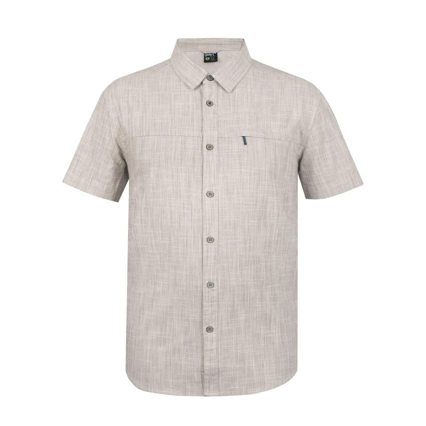 Gelert Mens Textured Zip Pocket Short-Sleeved Shirt