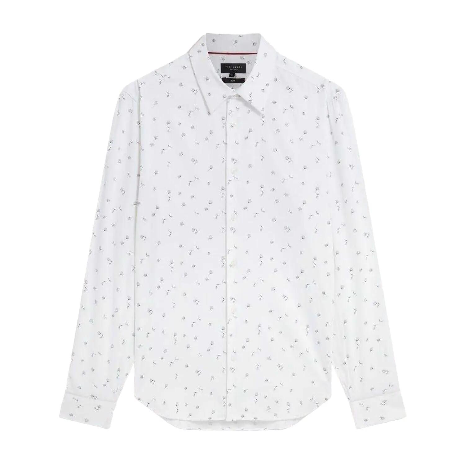 Ted Baker Mens Floral Slim Long-Sleeved Shirt