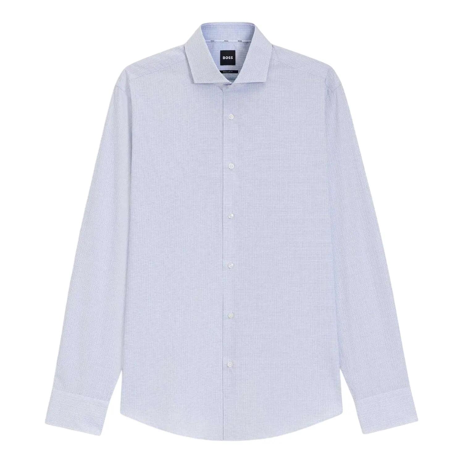 Boss Mens Joe Cotton Spread Collar Regular Long-Sleeved Shirt