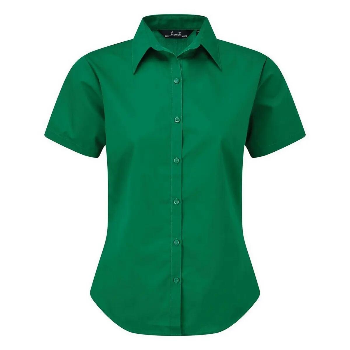 Premier Short Sleeve Poplin Blouse / Plain Work Shirt