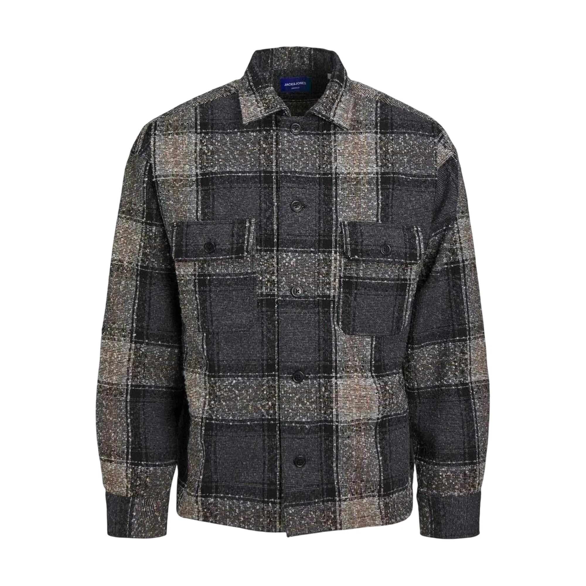 Jack And Jones Mens Bouclé Regular Long-Sleeved Shirt