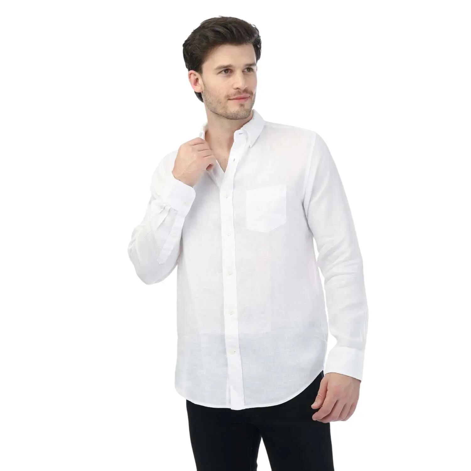 Gant Mens Linen Regular Long-Sleeved Shirt