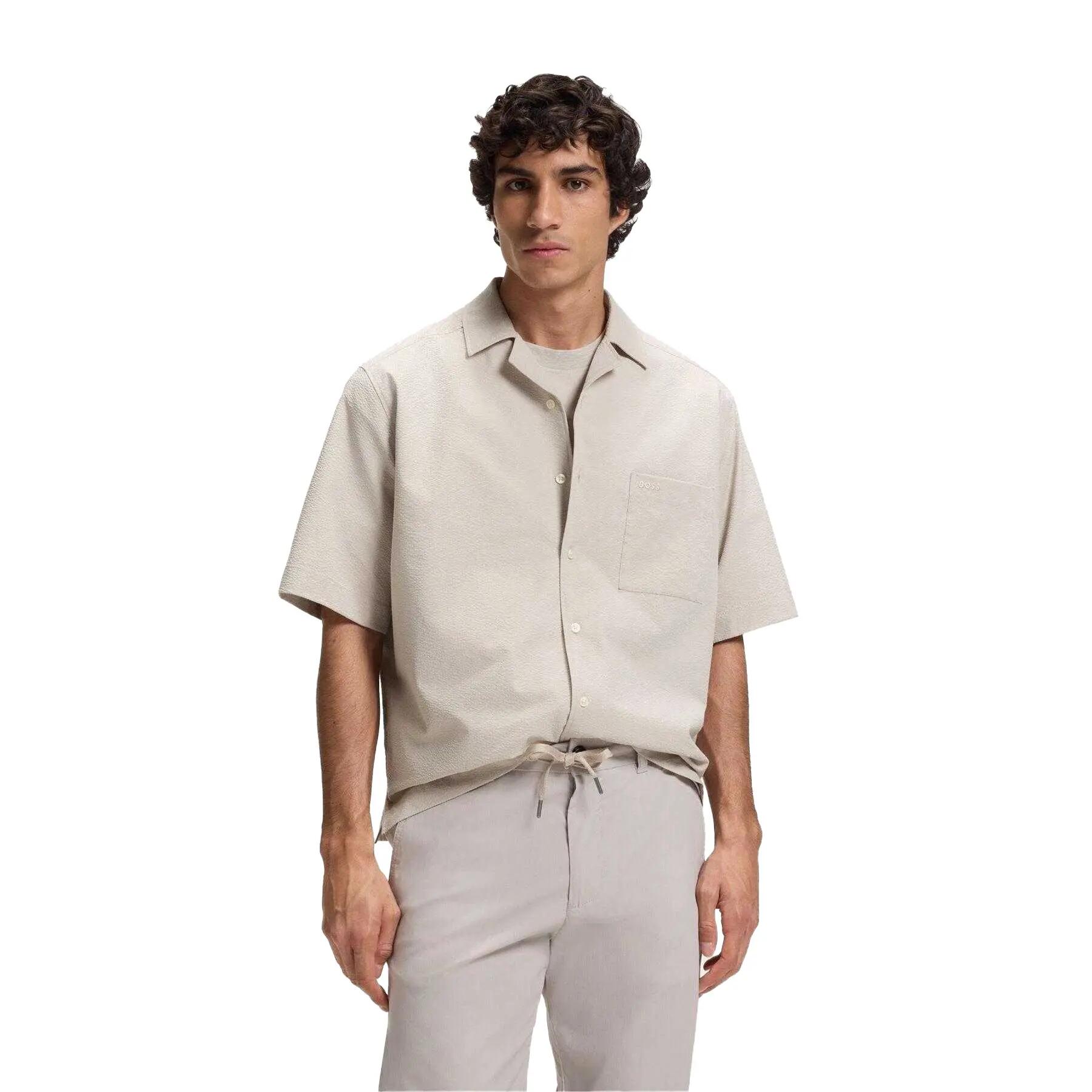 Boss Mens Lapisy Plain Short-Sleeved Shirt