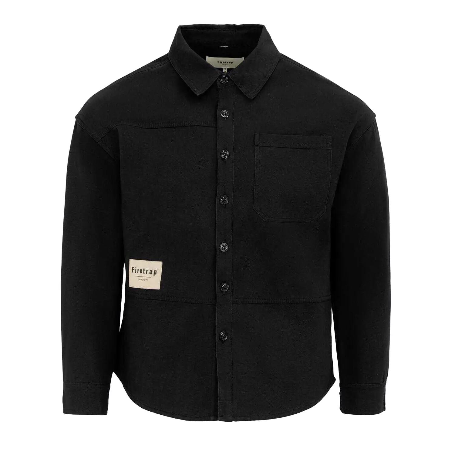 Firetrap Mens Logo Heavy Long-Sleeved Shirt