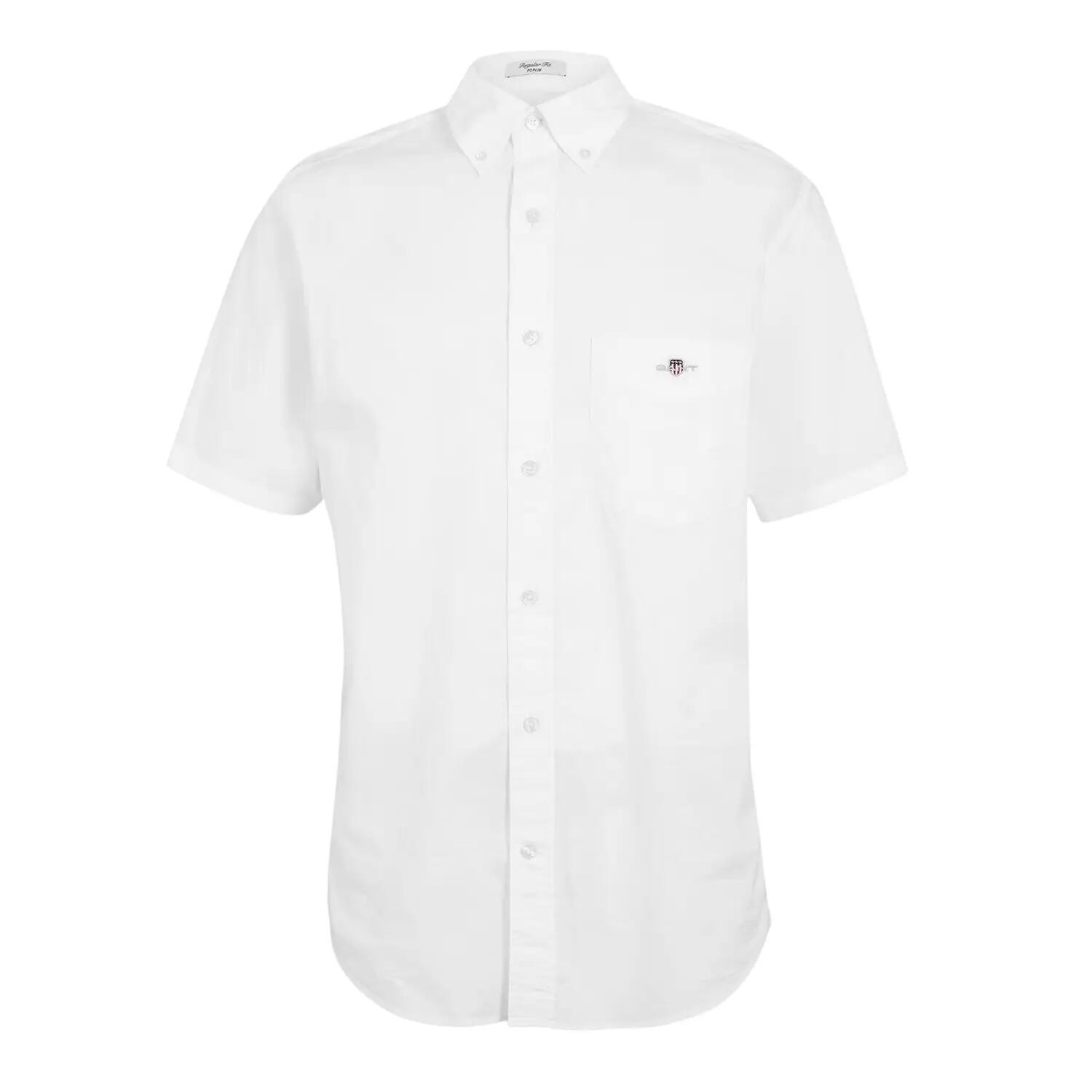 Gant Mens Classic Logo Poplin Short-Sleeved Shirt
