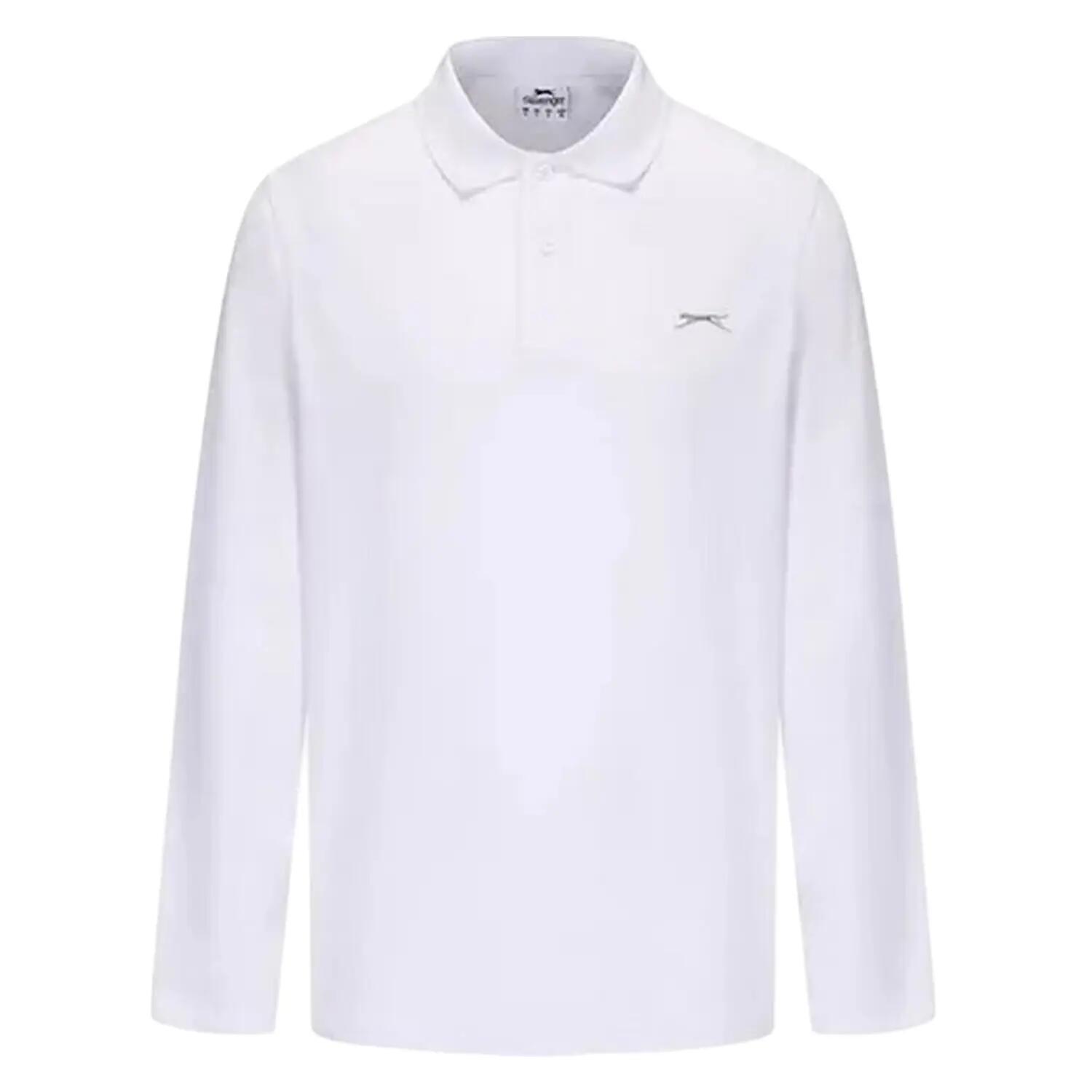 Slazenger Mens Logo Long-Sleeved Cricket Shirt
