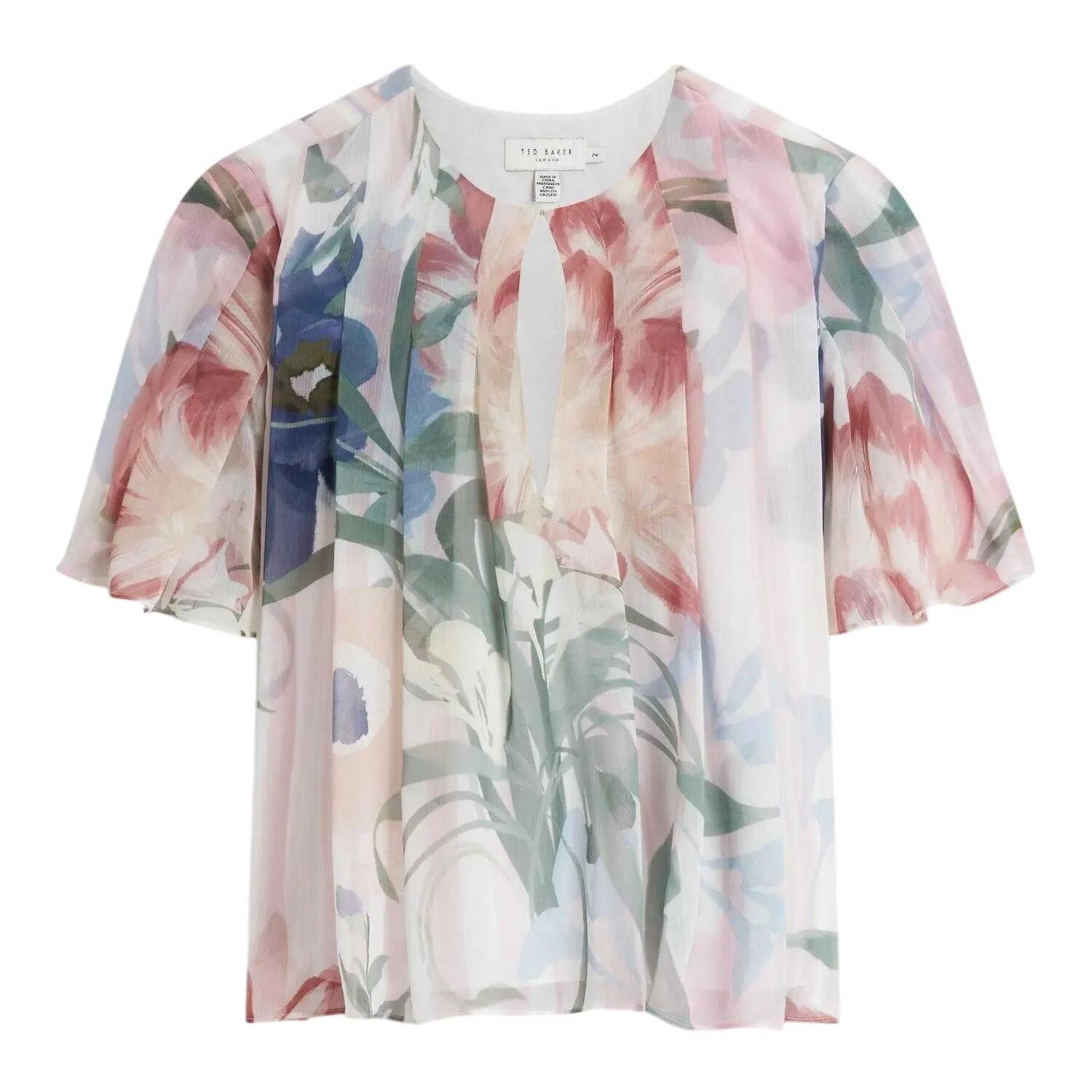 Ted Baker Womens/Ladies Sheer Fabric Angel Sleeve Blouse