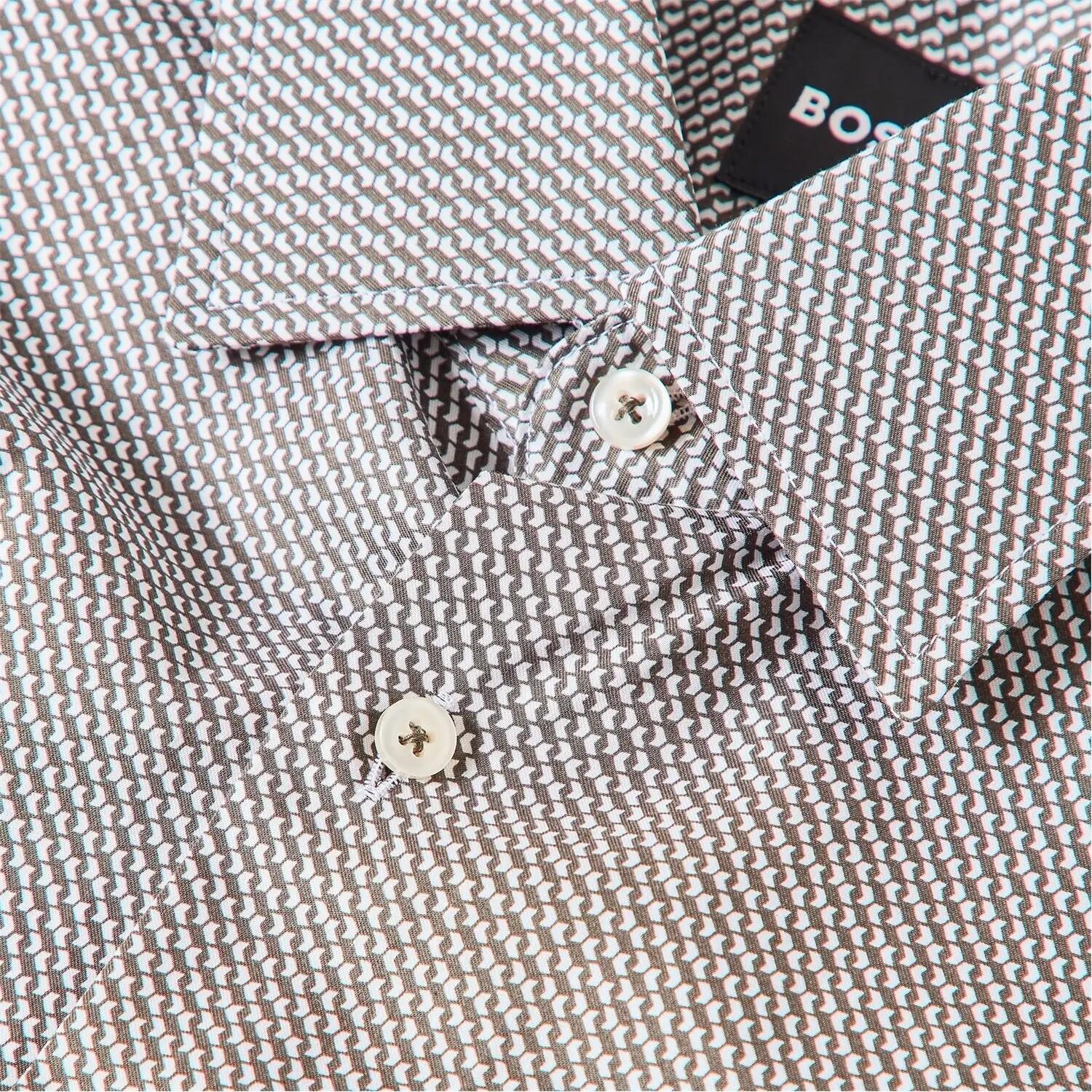 Boss Mens Hank Patterned Oxford Shirt