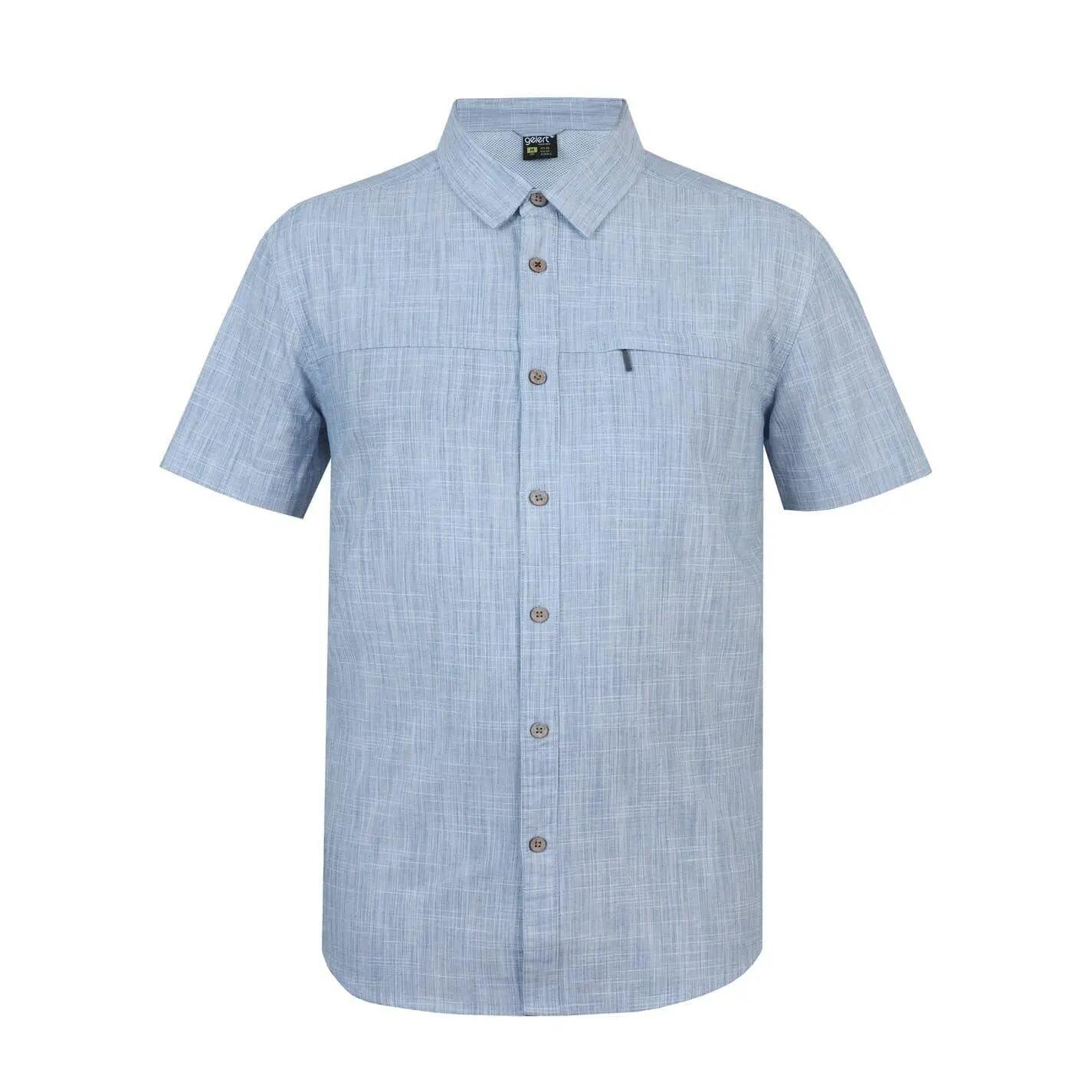 Gelert Mens Textured Zip Pocket Short-Sleeved Shirt