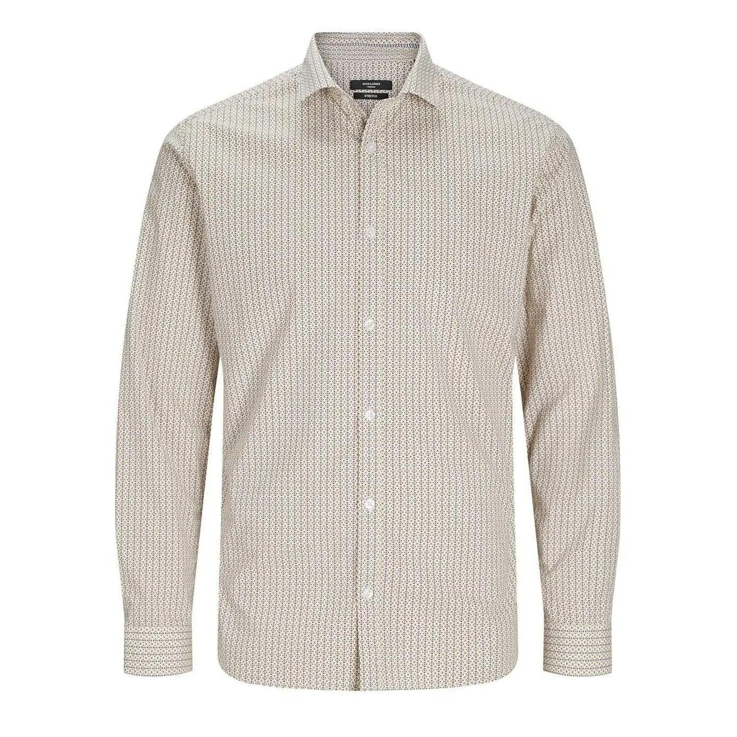 Jack And Jones Mens Printed Slim Long-Sleeved Shirt